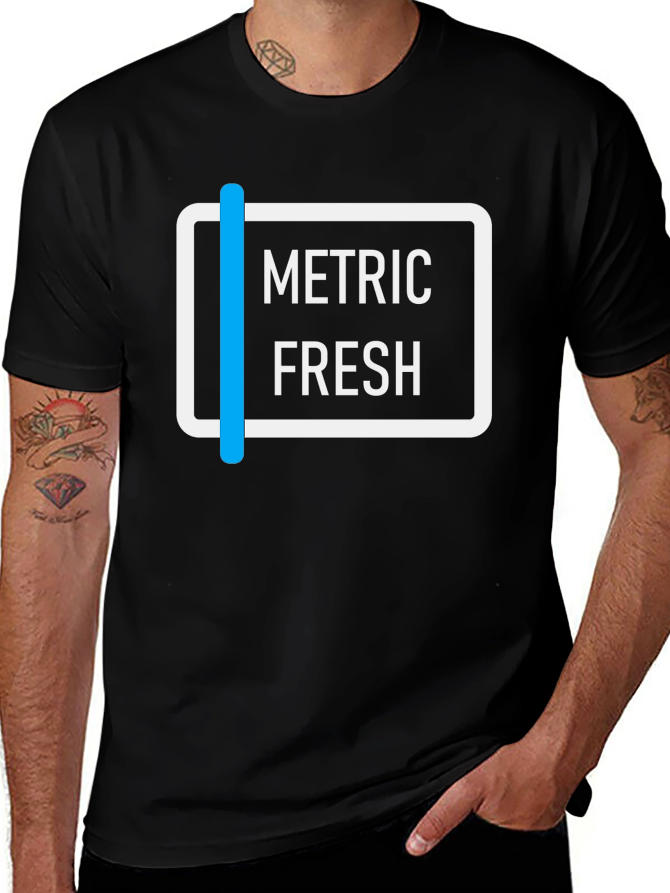 Variant 5 of Metric Fresh Black Graphic T-Shirt