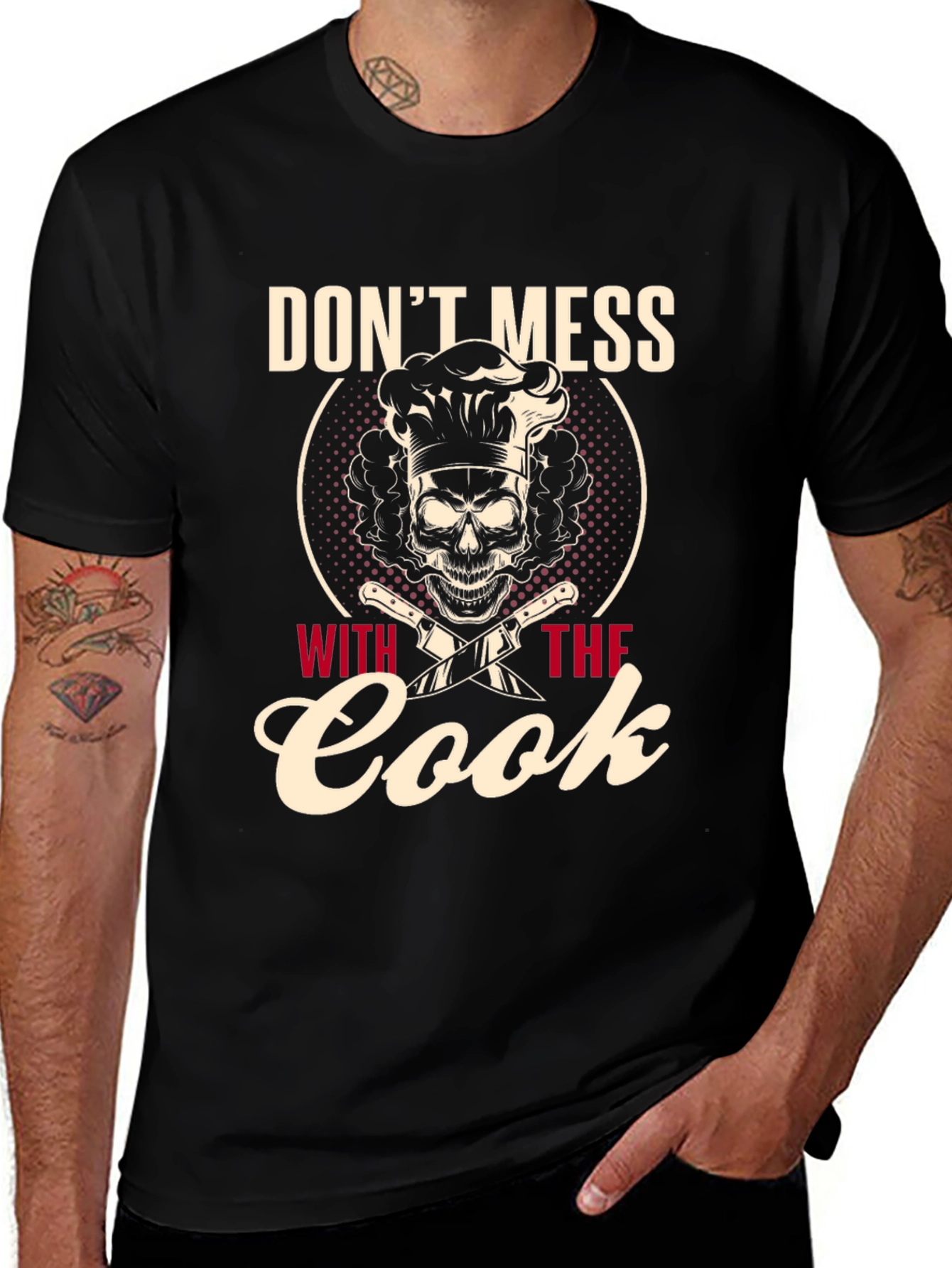 Variant 12 of Don't Mess with the Cook T-Shirt - Skull Chef