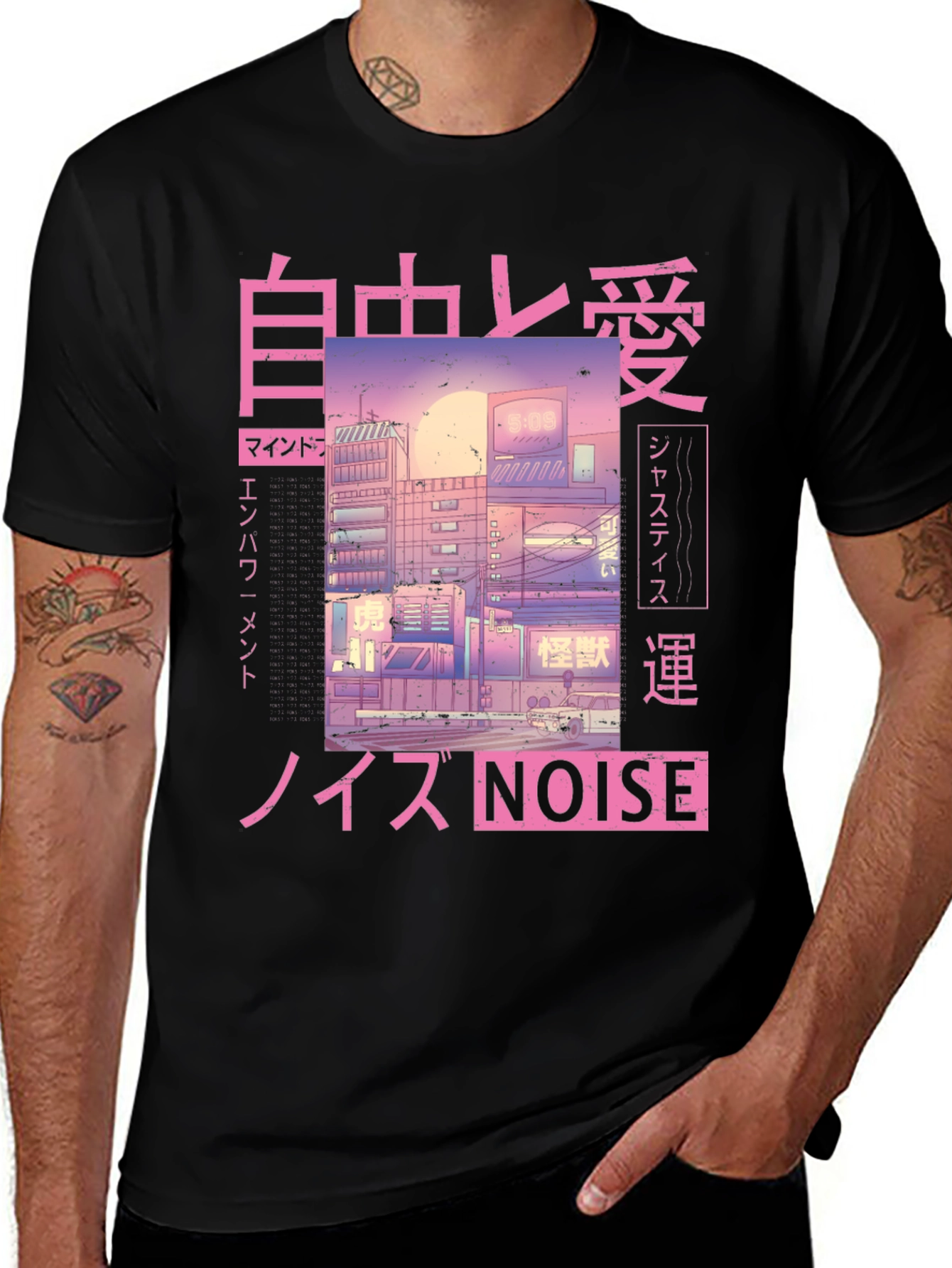 Anime Cityscape Graphic Tee