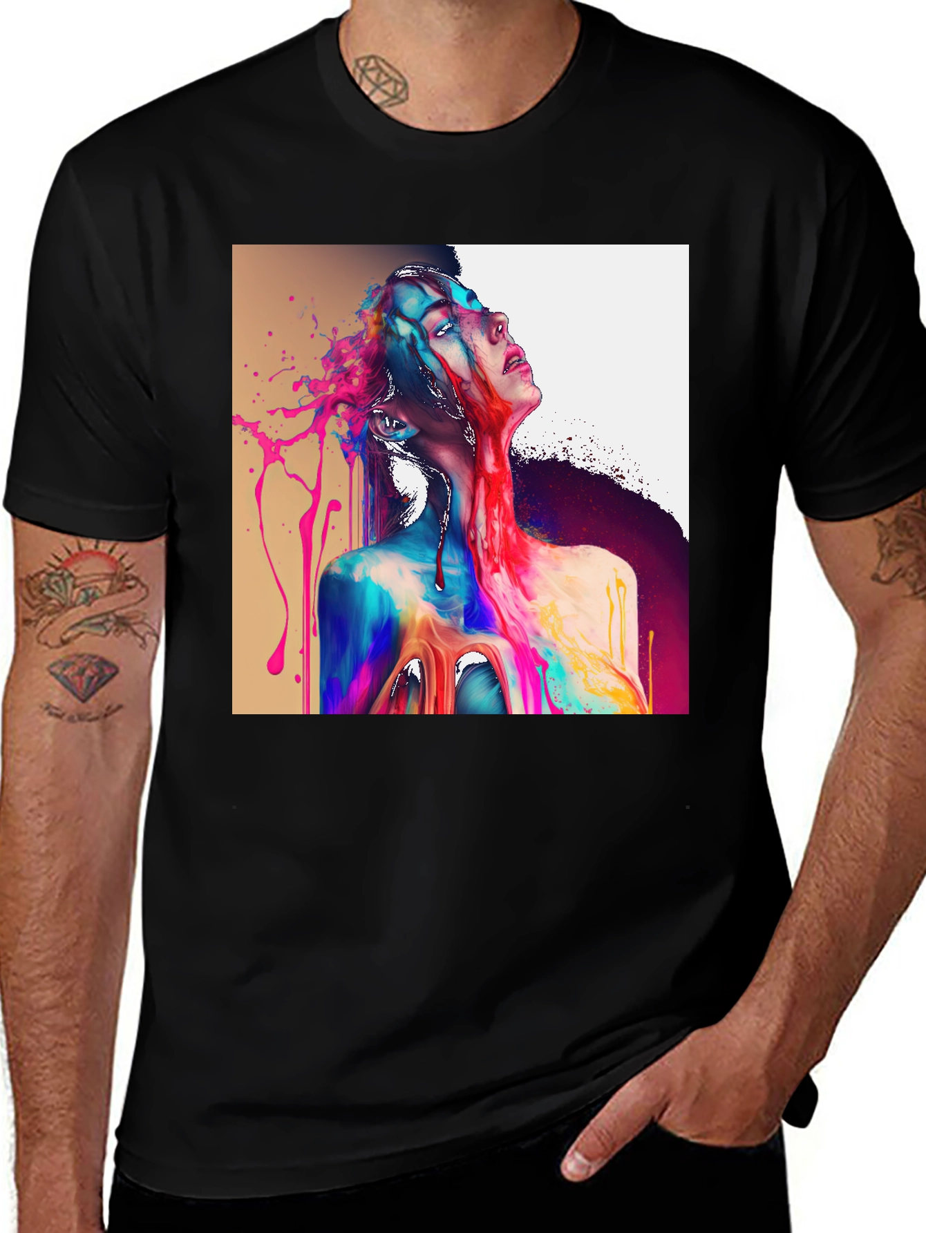 Variant 7 of Abstract Art Tee: Colorful Expression