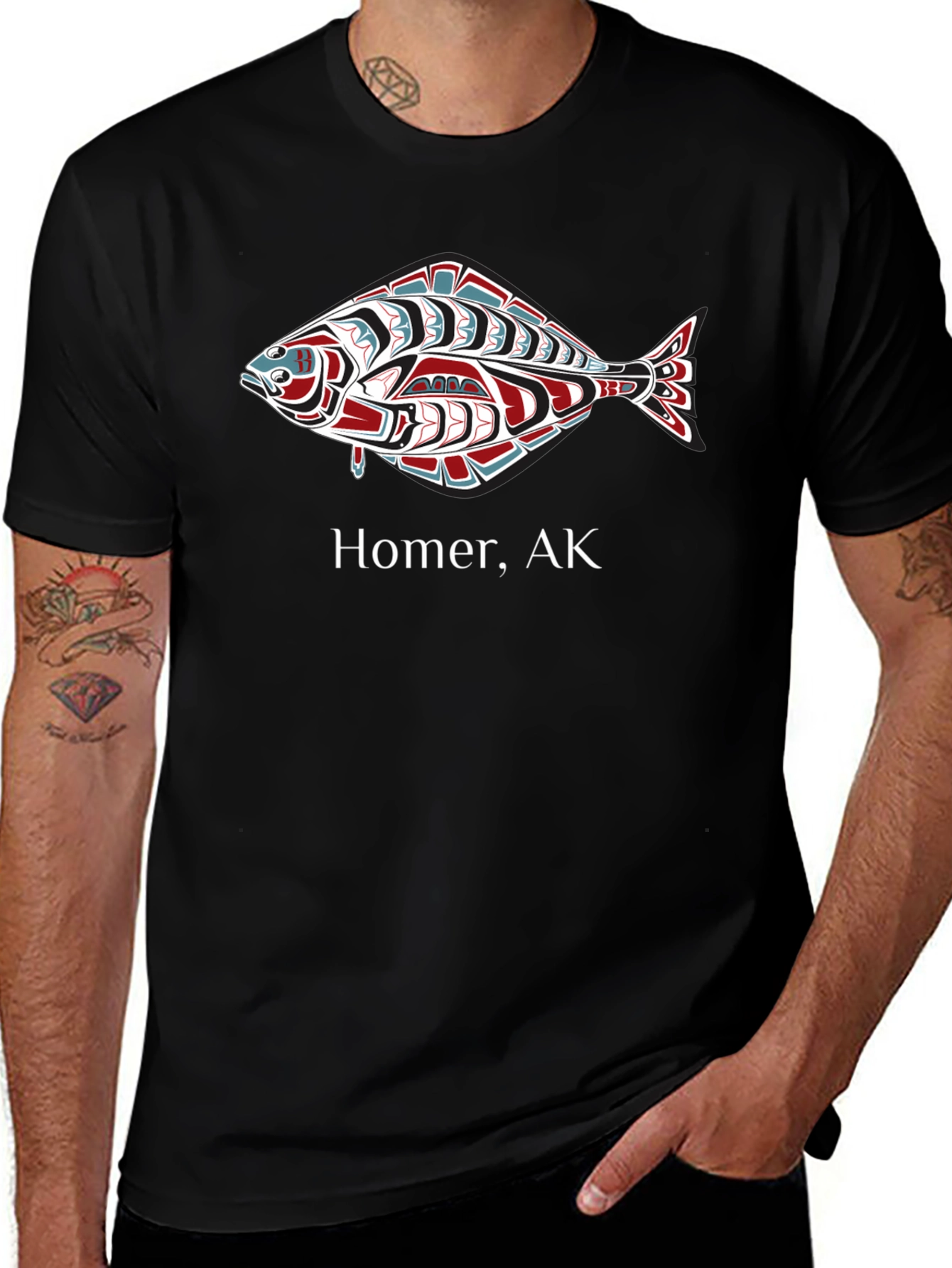 Variant 20 of Homer AK Fish Graphic T-Shirt