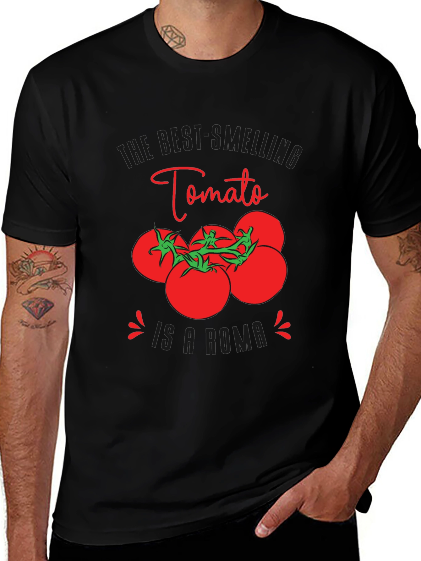 Variant 10 of Tomato Aroma Graphic Tee - Fresh & Stylish