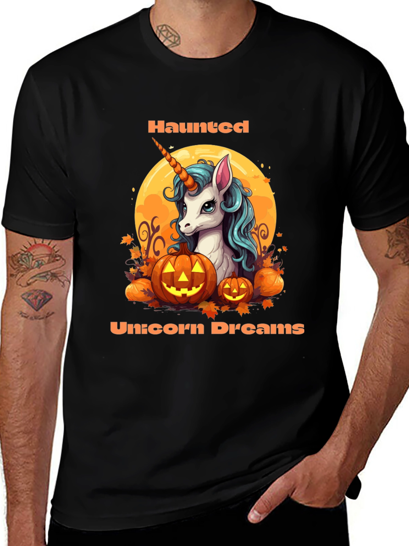 Haunted Unicorn Dreams Halloween T-Shirt