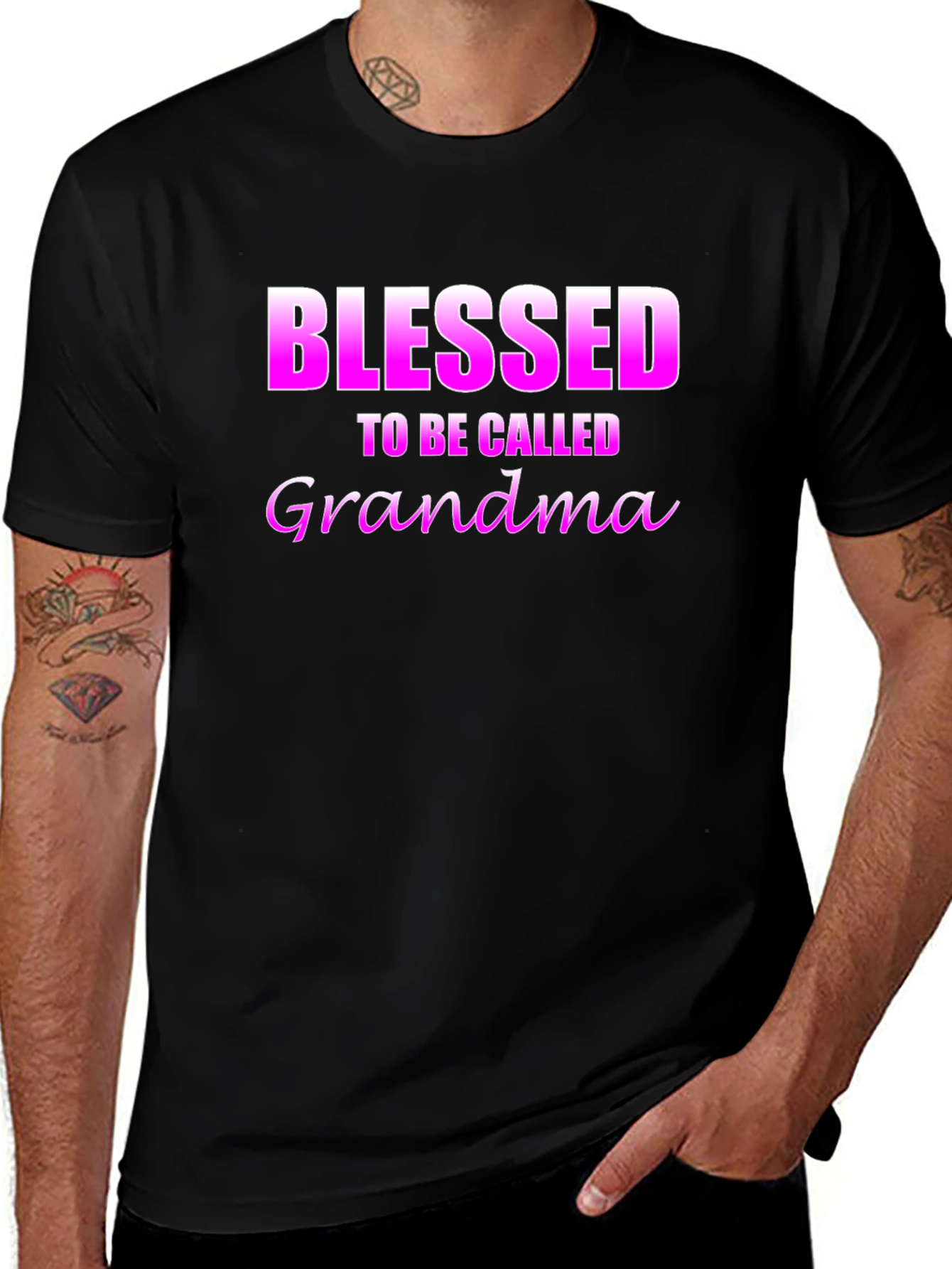Variant 18 of Blessed To Be Called Grandma Black T-Shirt