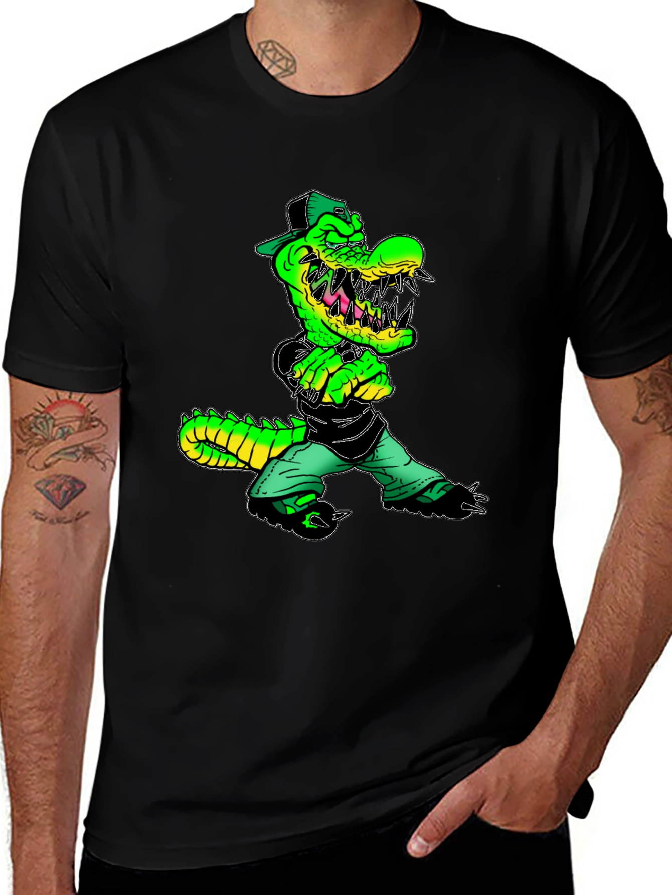 Cartoon Gator Graphic Tee