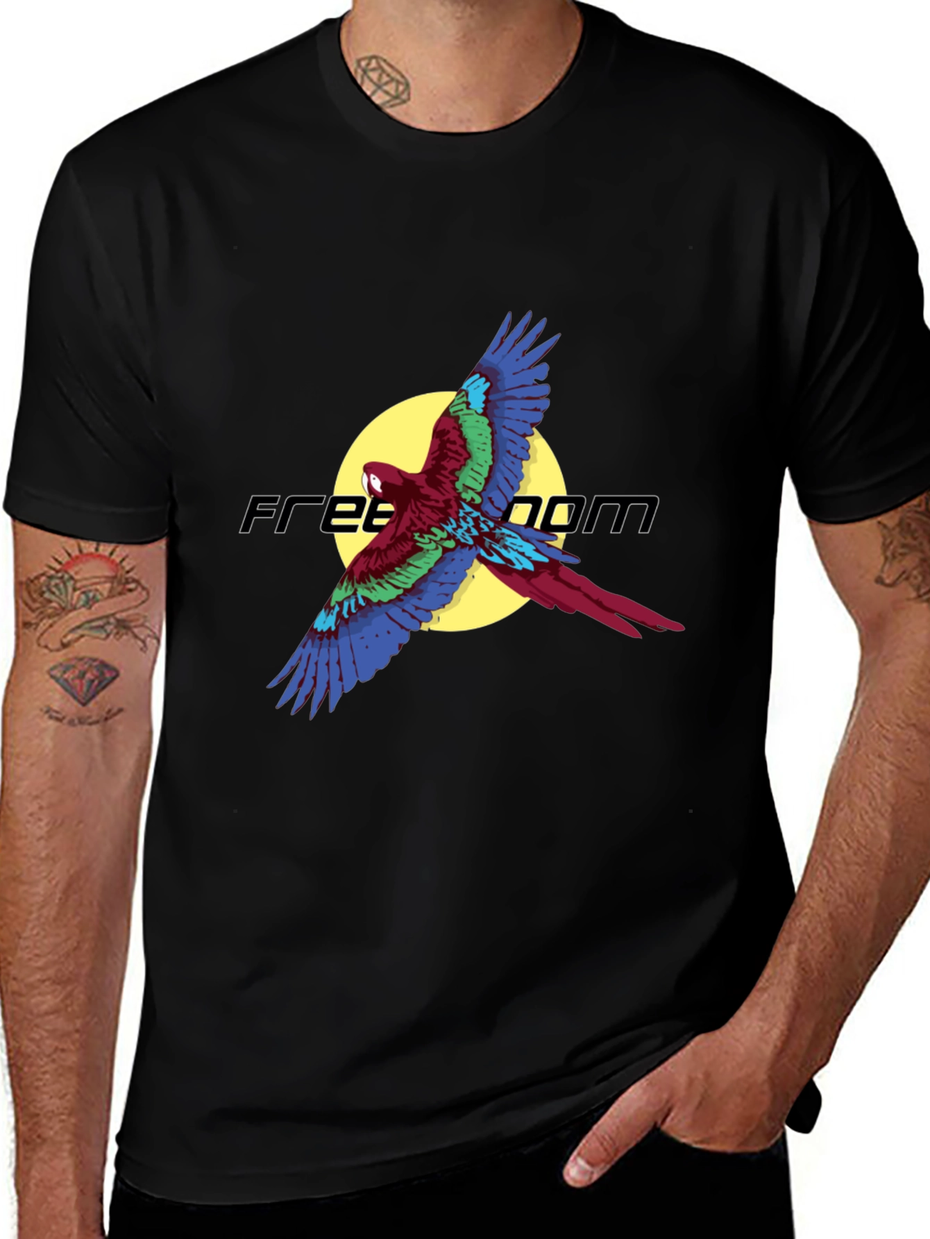 Variant 29 of Freedom Flight T-Shirt - Parrot Graphic Tee
