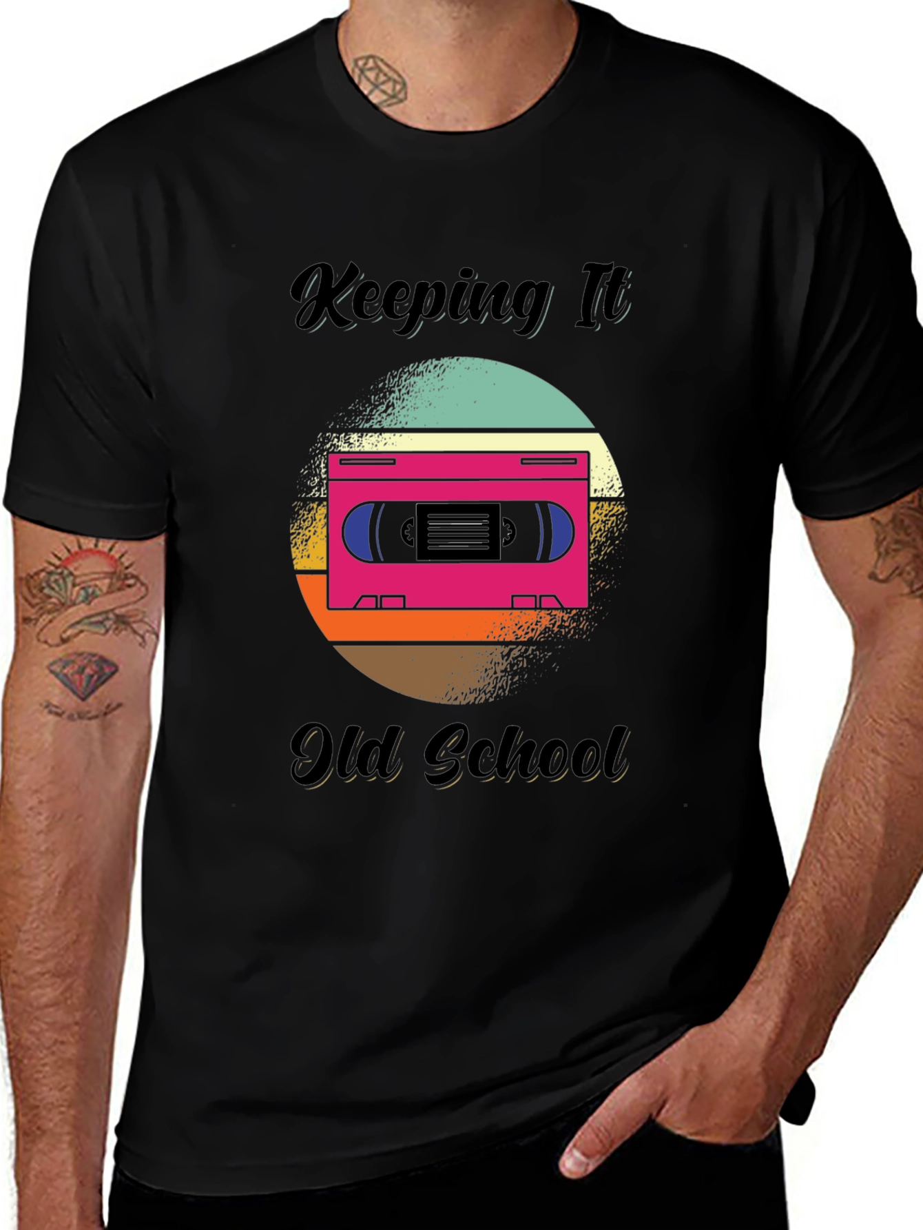 Retro "Keeping It Old School" Graphic Tee