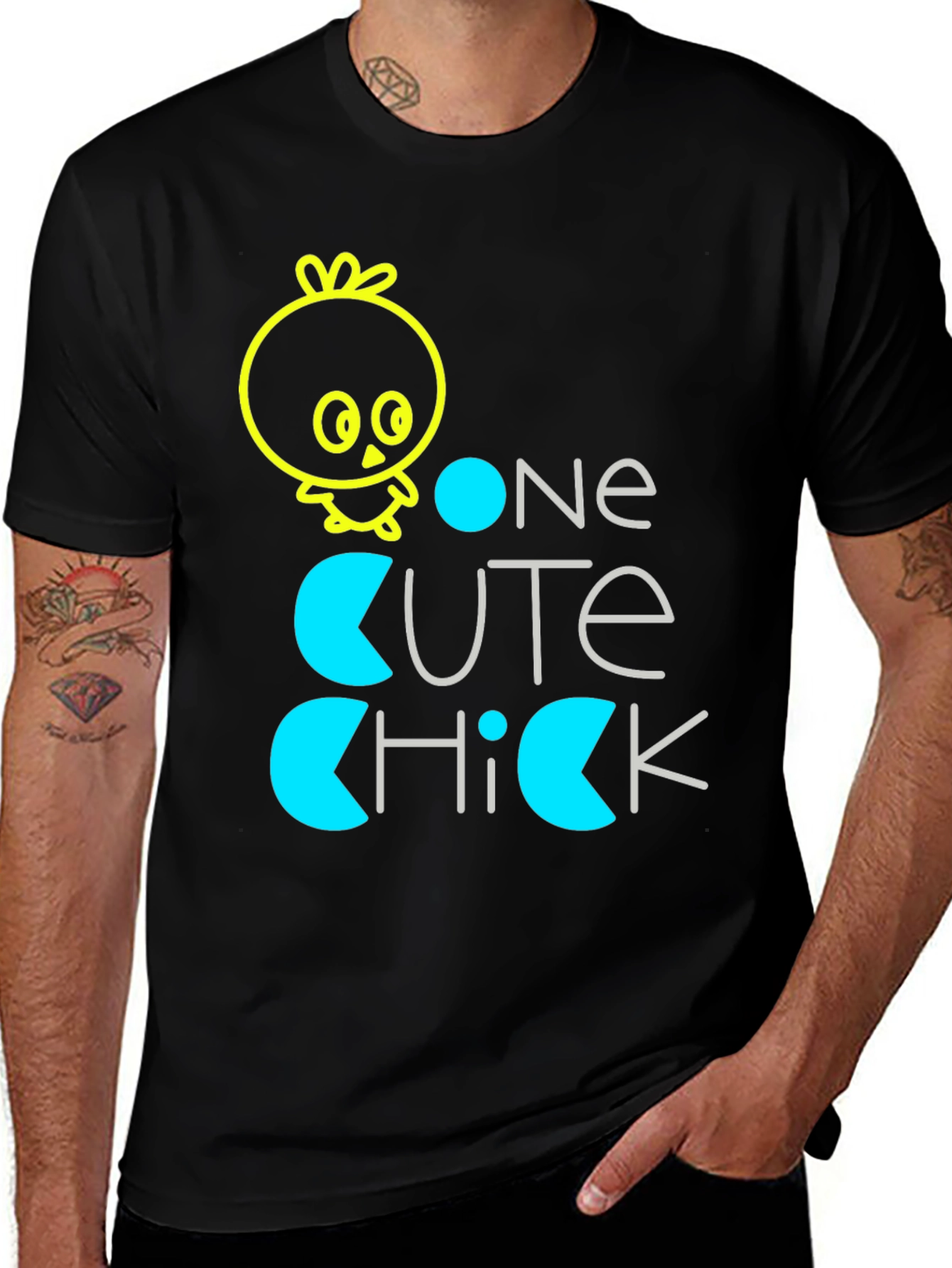 Variant 25 of One Cute Chick Graphic Tee - Fun T-Shirt