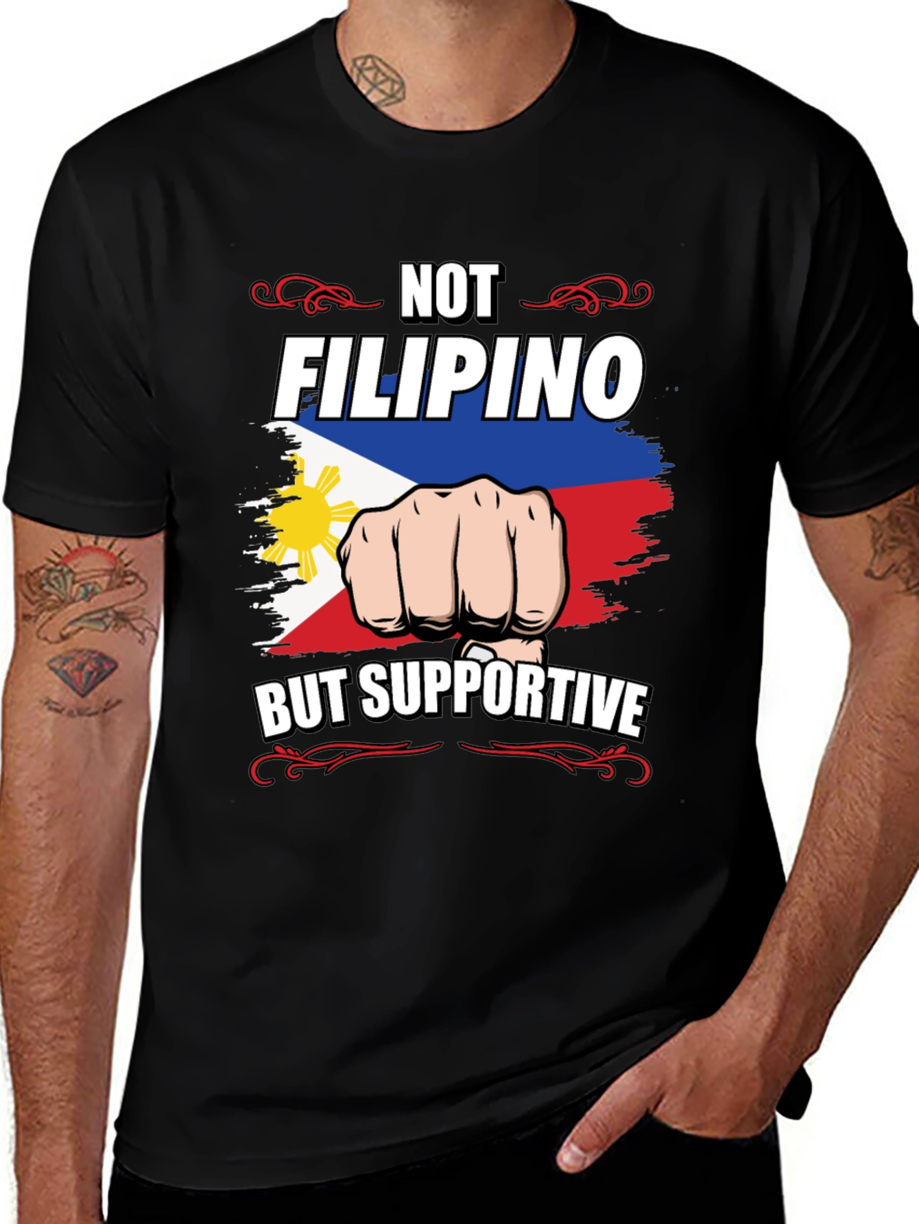 Not Filipino But Supportive Graphic Tee
