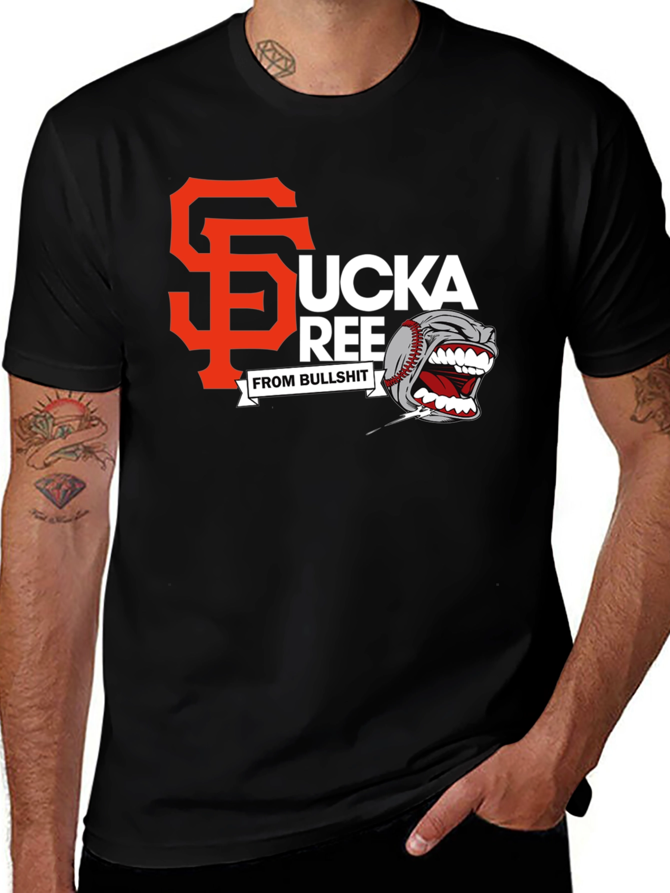 Variant 15 of SF Sucka Free Bullshit Graphic T-Shirt