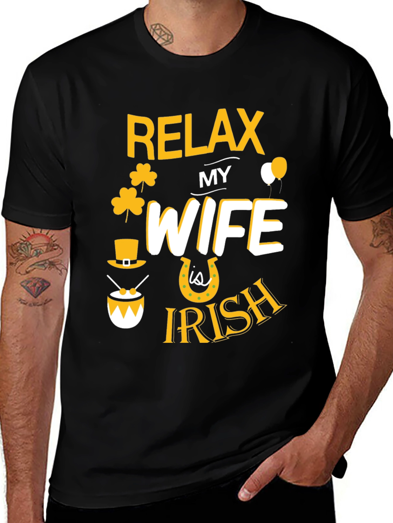 Variant 8 of Relax My Wife Is Irish St. Patrick's Day Graphic T-Shirt