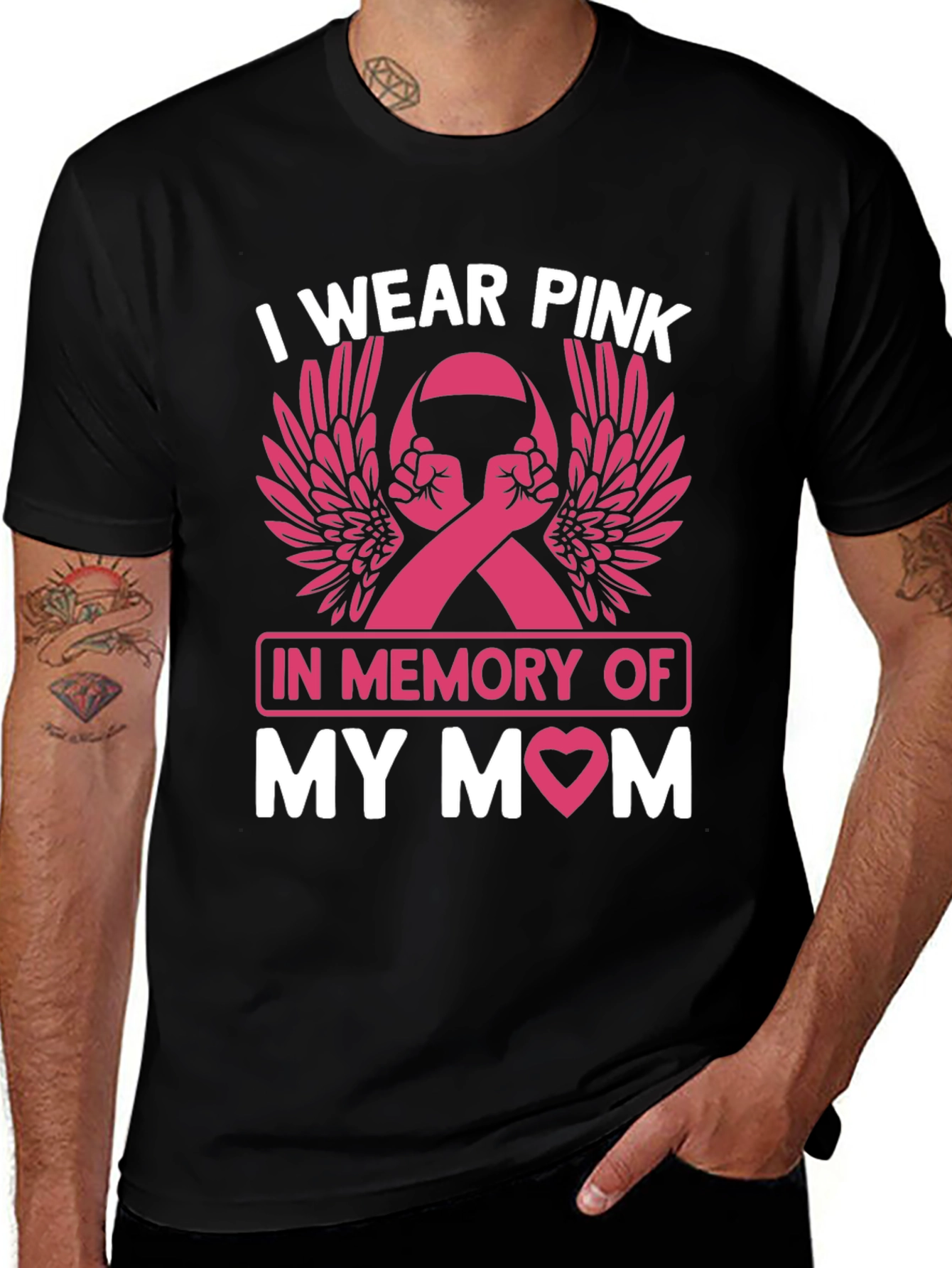 Variant 16 of I Wear Pink In Memory Of My Mom T-Shirt