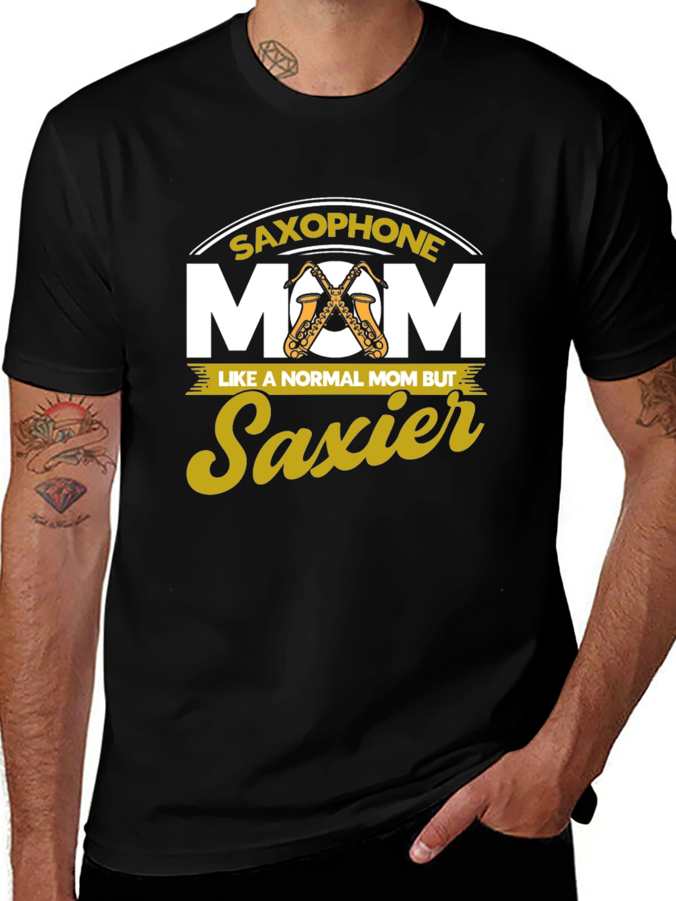 Variant 6 of Saxophone Mom T-Shirt - Saxier Than Normal!