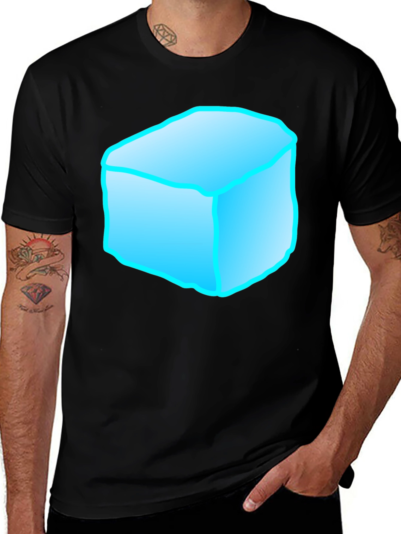 Variant 18 of Ice Cube Graphic Black T-Shirt