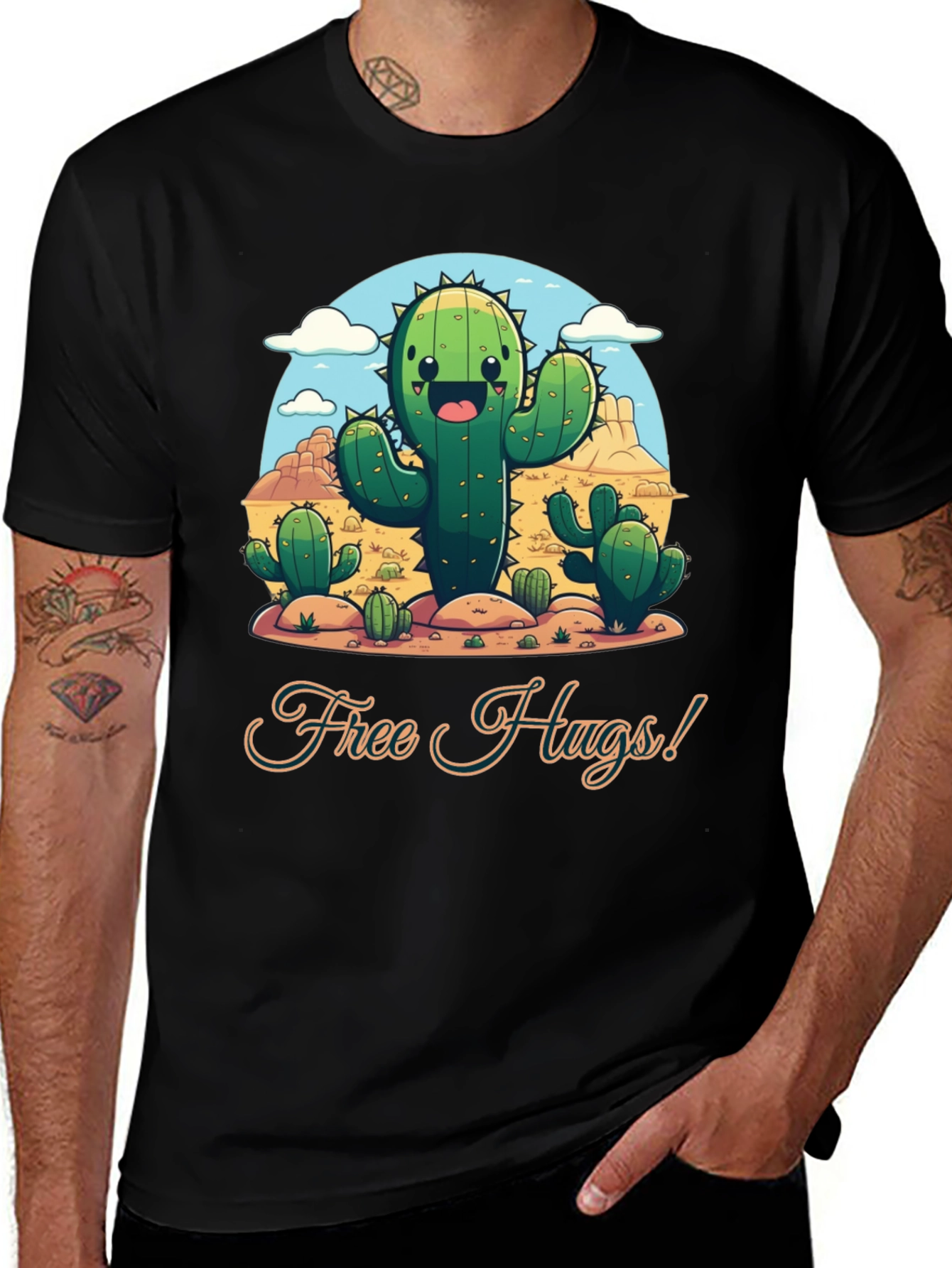 Variant 19 of Free Hugs Cactus T-Shirt - Desert Fun!