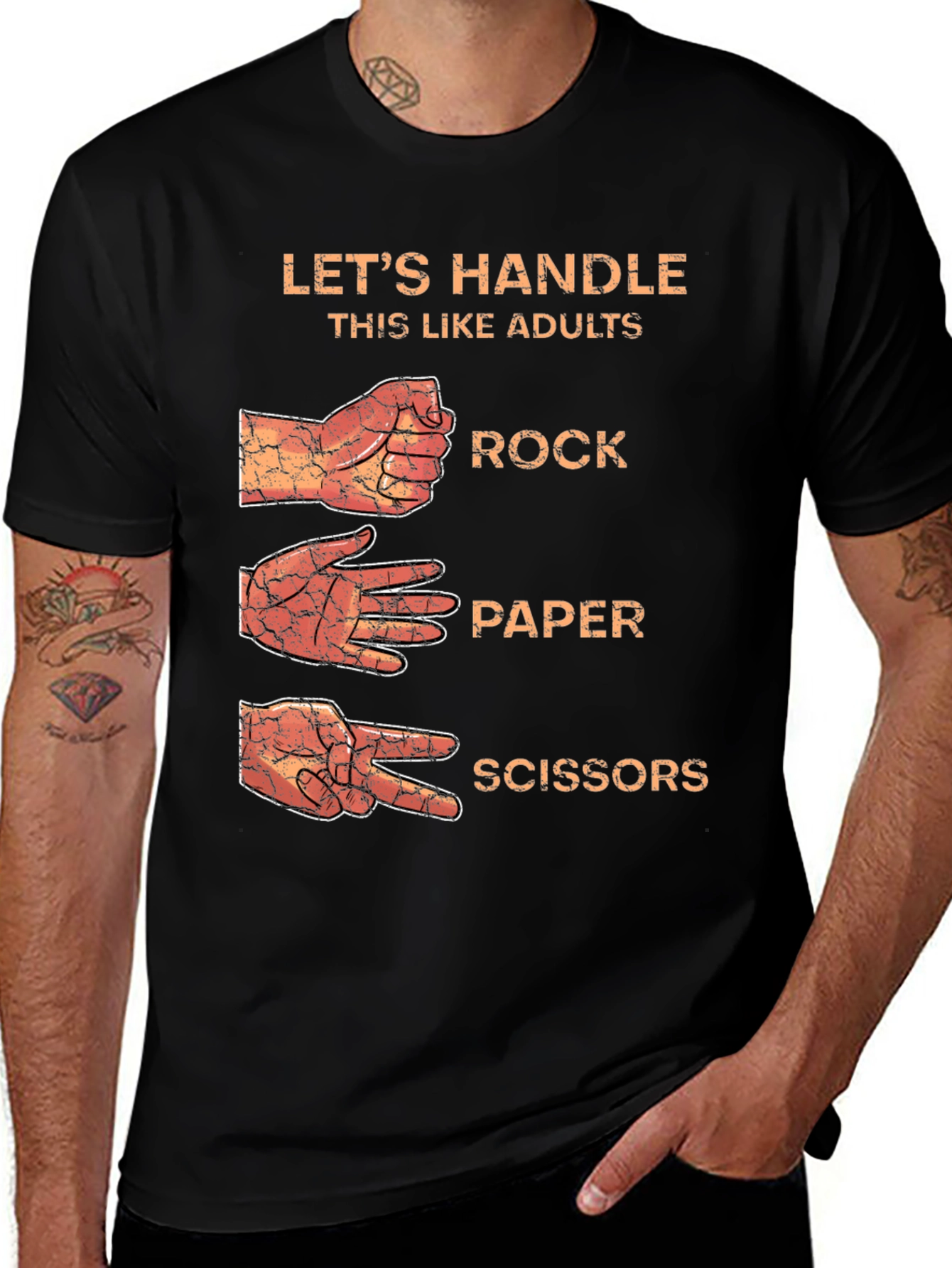 Variant 16 of Rock Paper Scissors Adulting T-Shirt