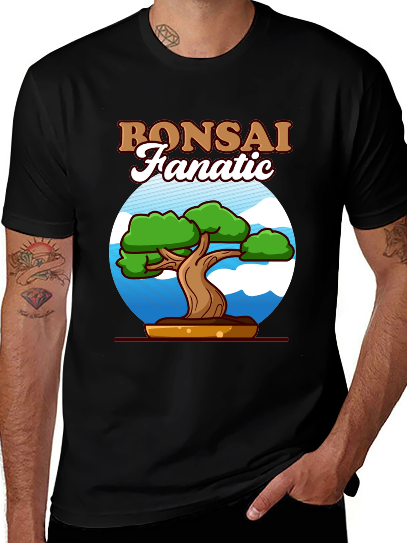 Variant 25 of Bonsai Fanatic Black Graphic Tee