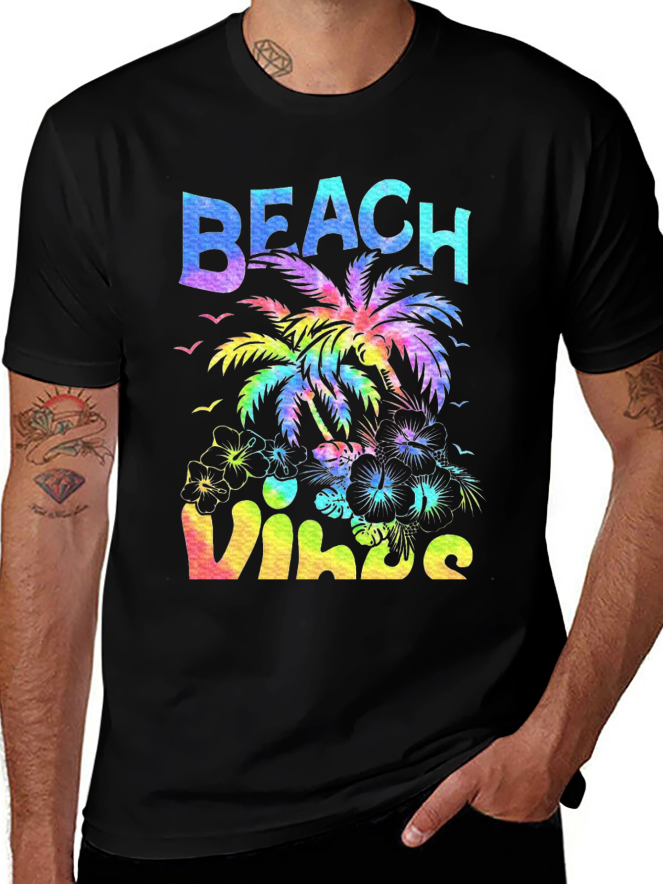 Beach Vibes T-Shirt - Tropical Graphic Tee