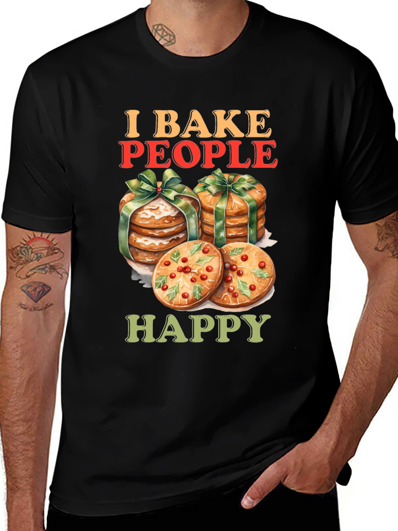 Variant 22 of I Bake People Happy Graphic Tee