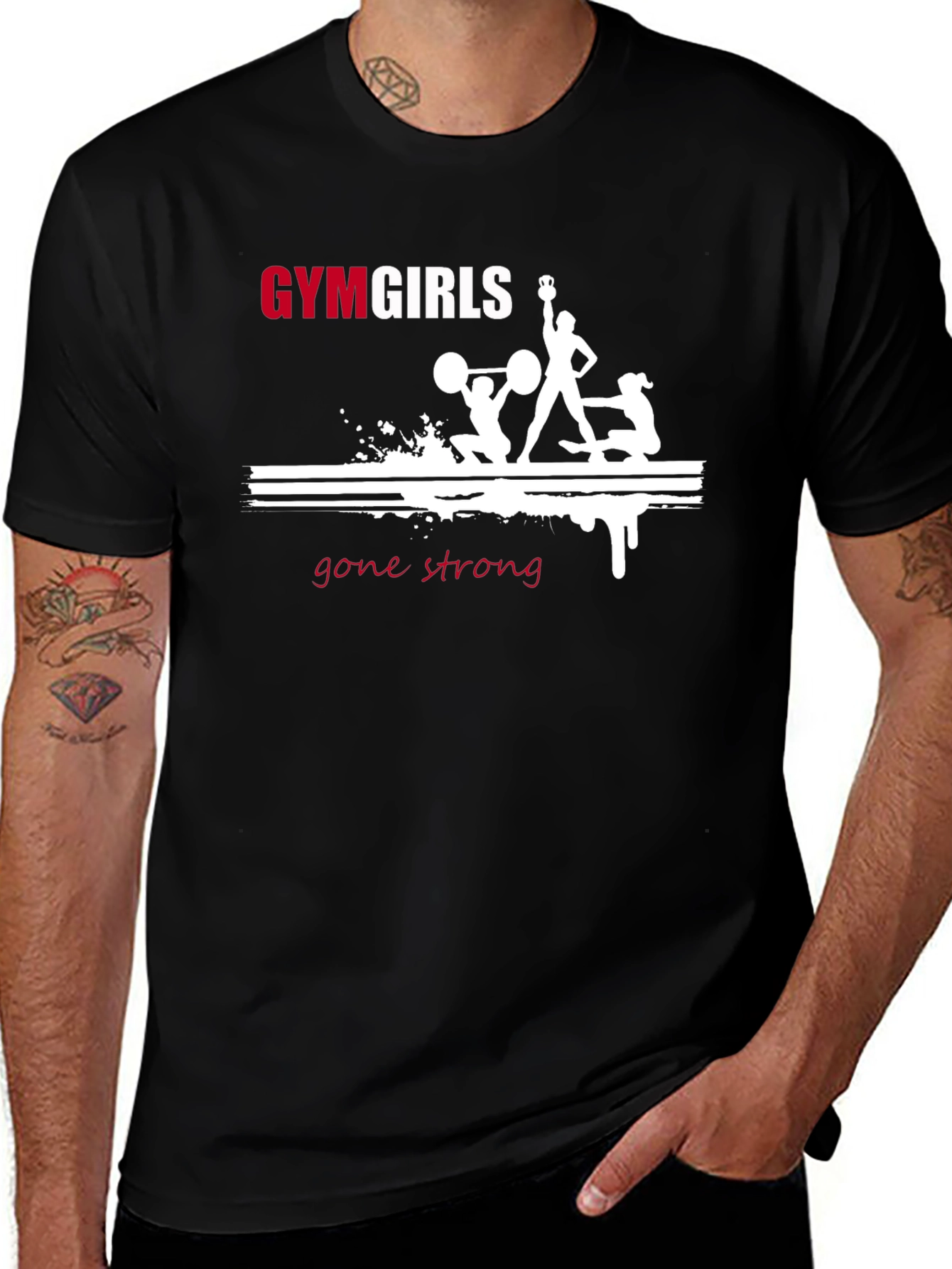 Variant 17 of Gym Girls Gone Strong Black T-Shirt
