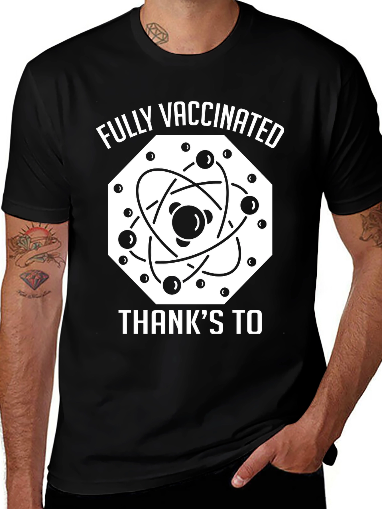 Variant 7 of Fully Vaccinated Thank's To Science T-Shirt