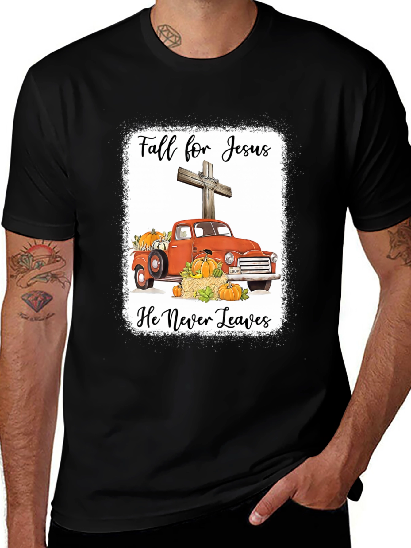 Variant 15 of Fall for Jesus Truck Graphic Tee