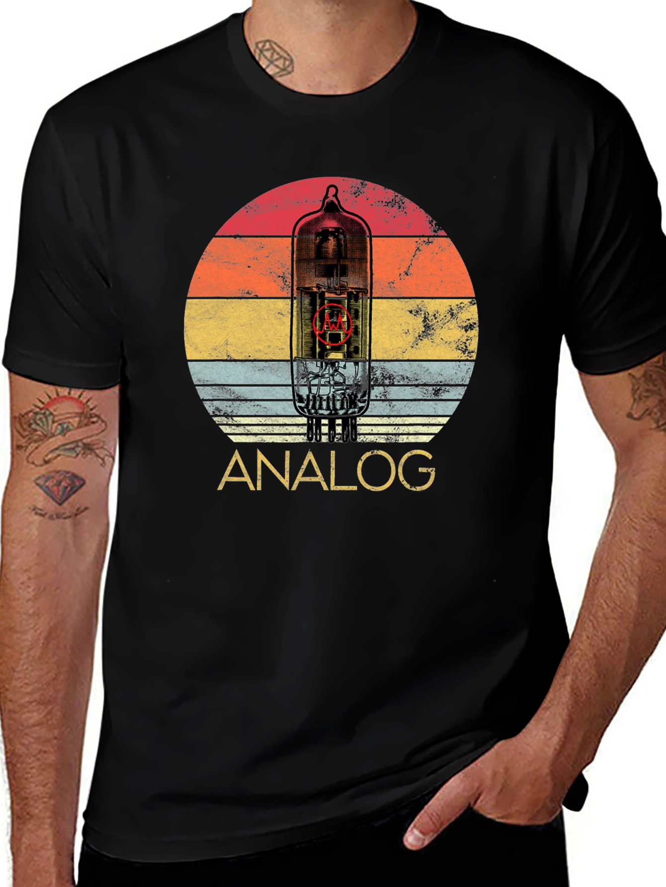 Variant 17 of Analog Tube Circuit Black T-Shirt