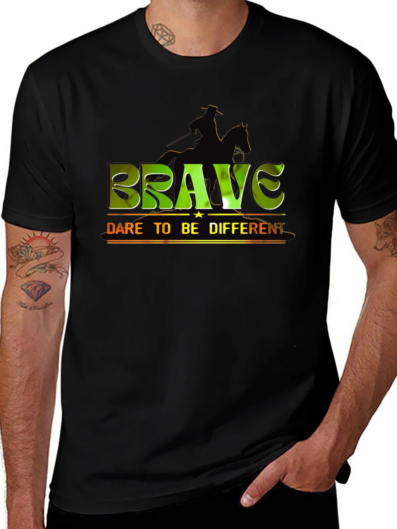 Variant 22 of Brave T-Shirt - Dare to Be Different Graphic Tee