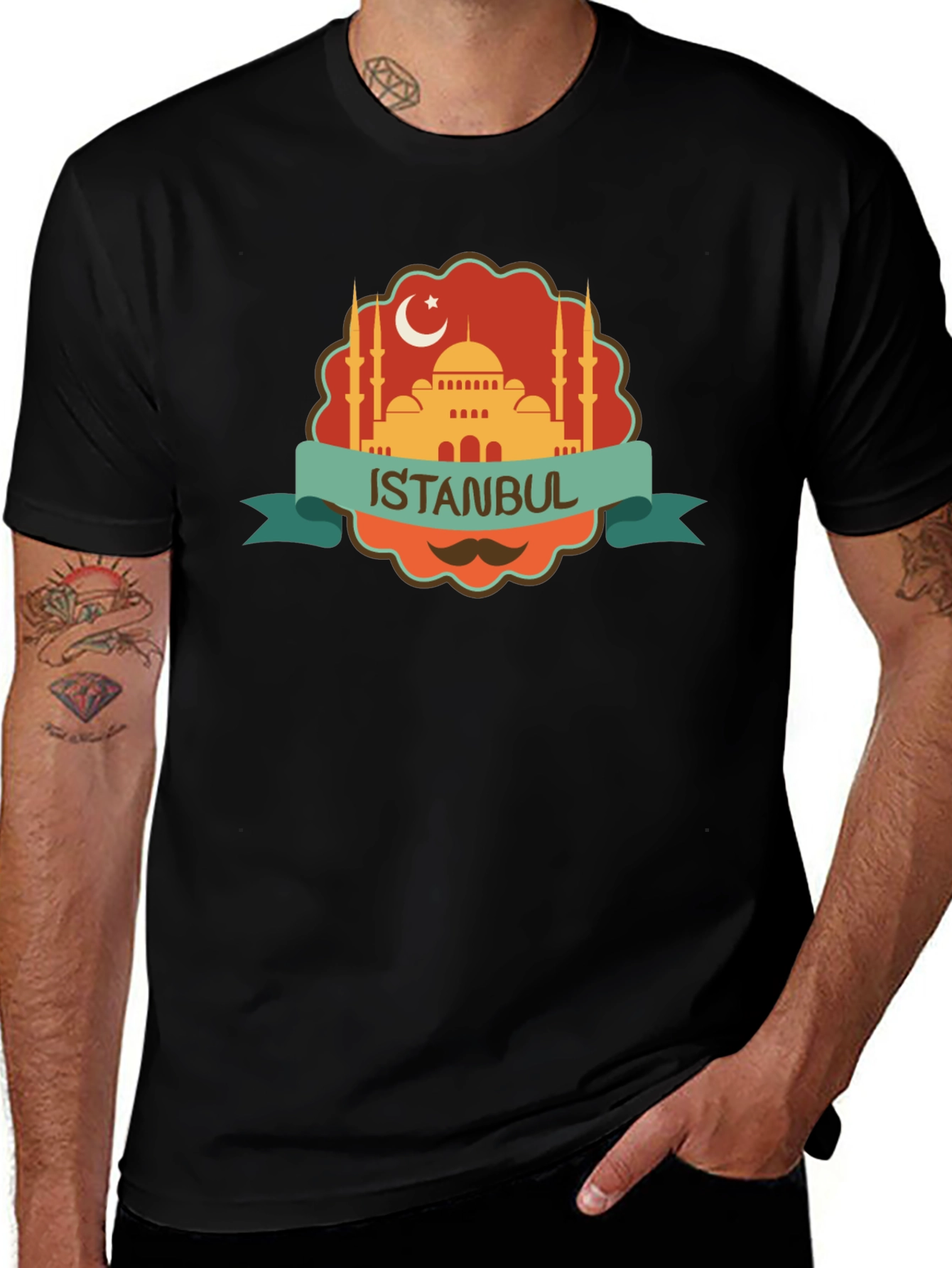 Istanbul Graphic T-Shirt - Men's Black Tee