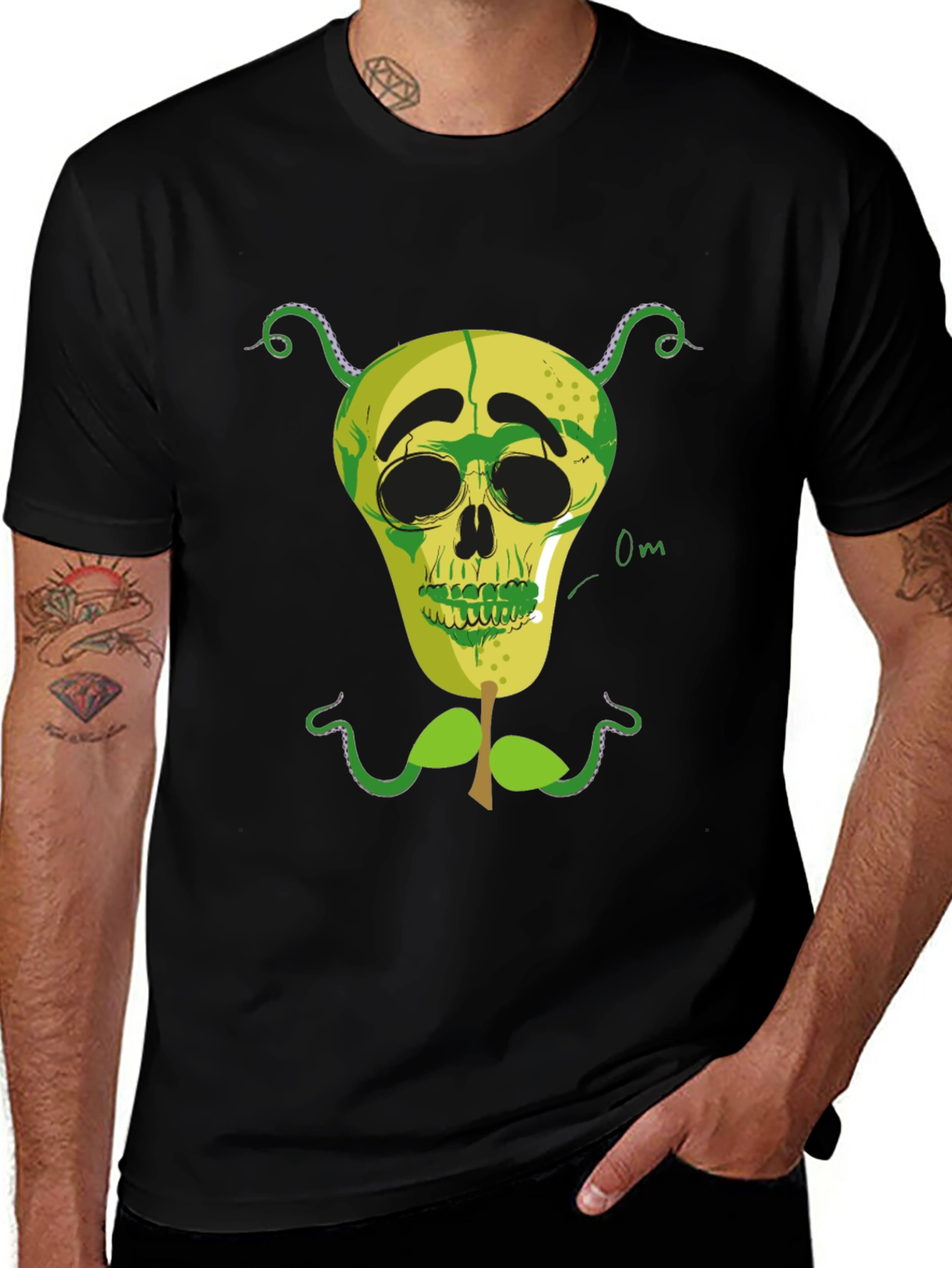 Variant 4 of Skull Pear Graphic Tee - Unique Design