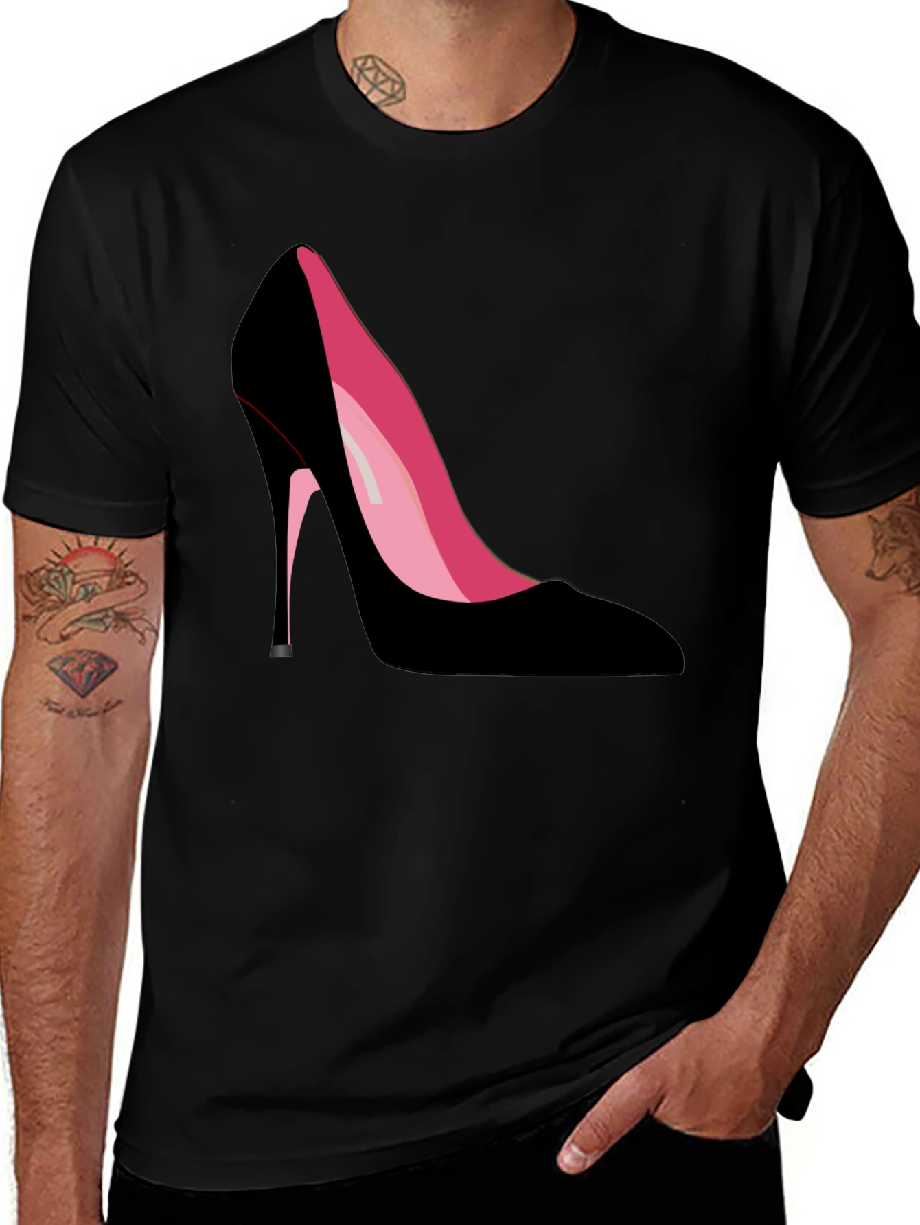 Variant 23 of Black Heel Shoe T-Shirt
