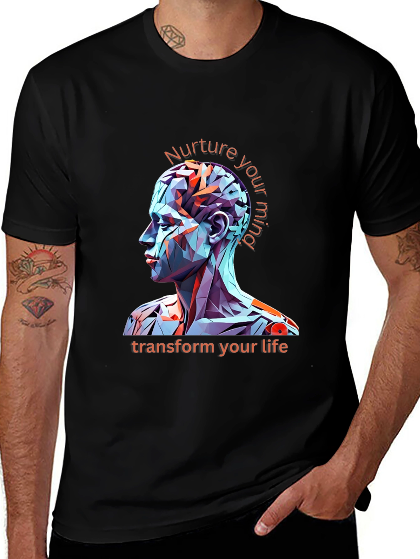 Variant 9 of Nurture Your Mind Graphic Tee - Transform Your Life T-Shirt