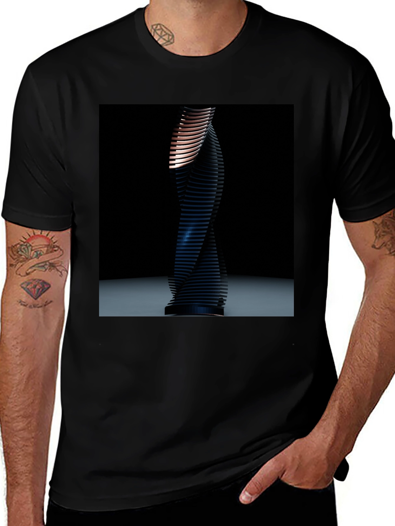 Abstract Sculpture Tee - Modern Art Graphic T-Shirt