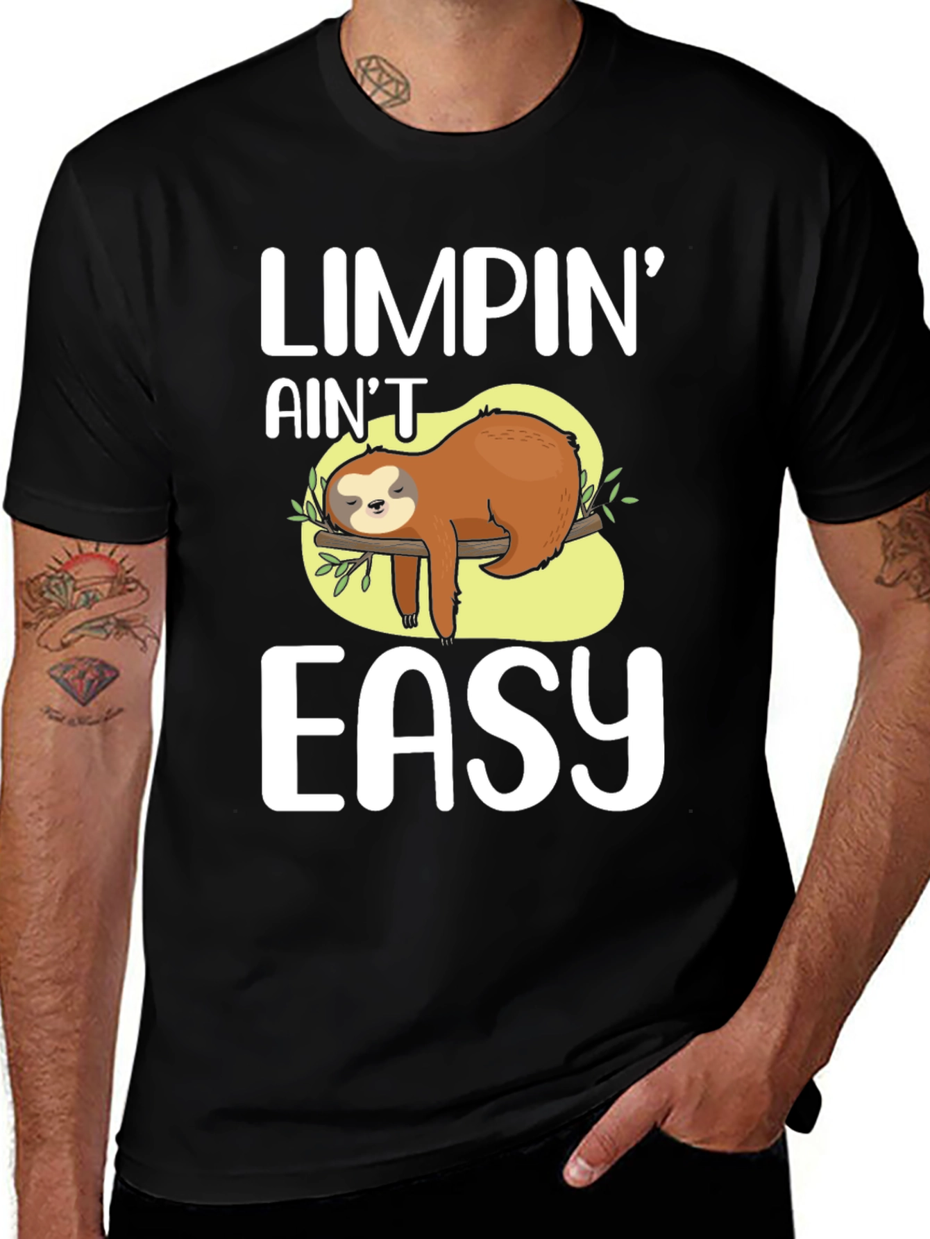 Variant 13 of Limpin' Ain't Easy Sloth Graphic T-Shirt