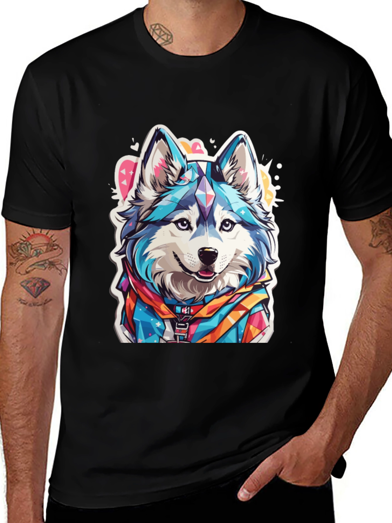 Variant 23 of Cool Husky Graphic Tee - Funky Style