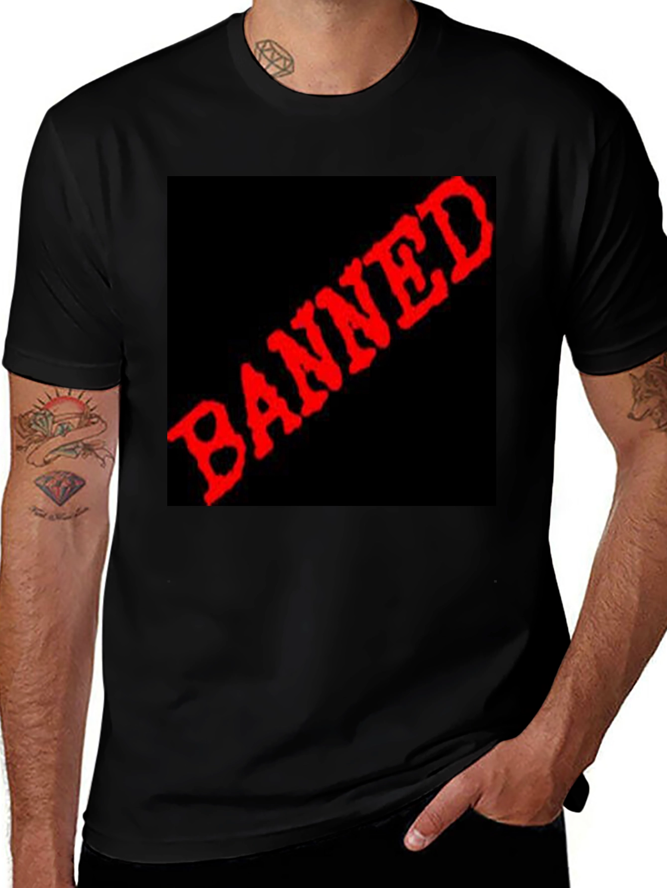 Banned Graphic Tee - Edgy Statement T-Shirt