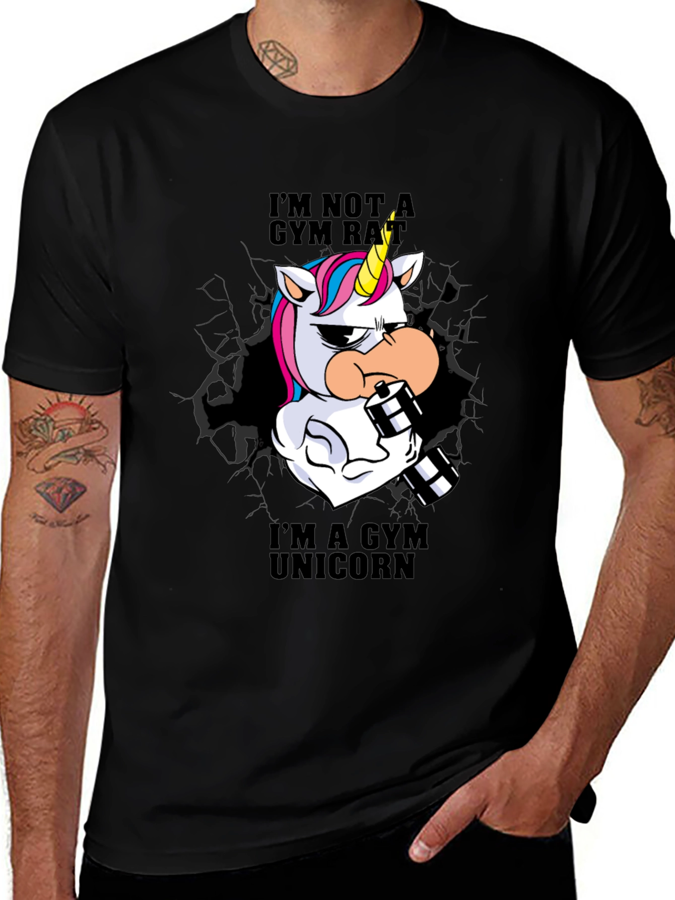 Variant 15 of Gym Unicorn T-Shirt - Workout Apparel