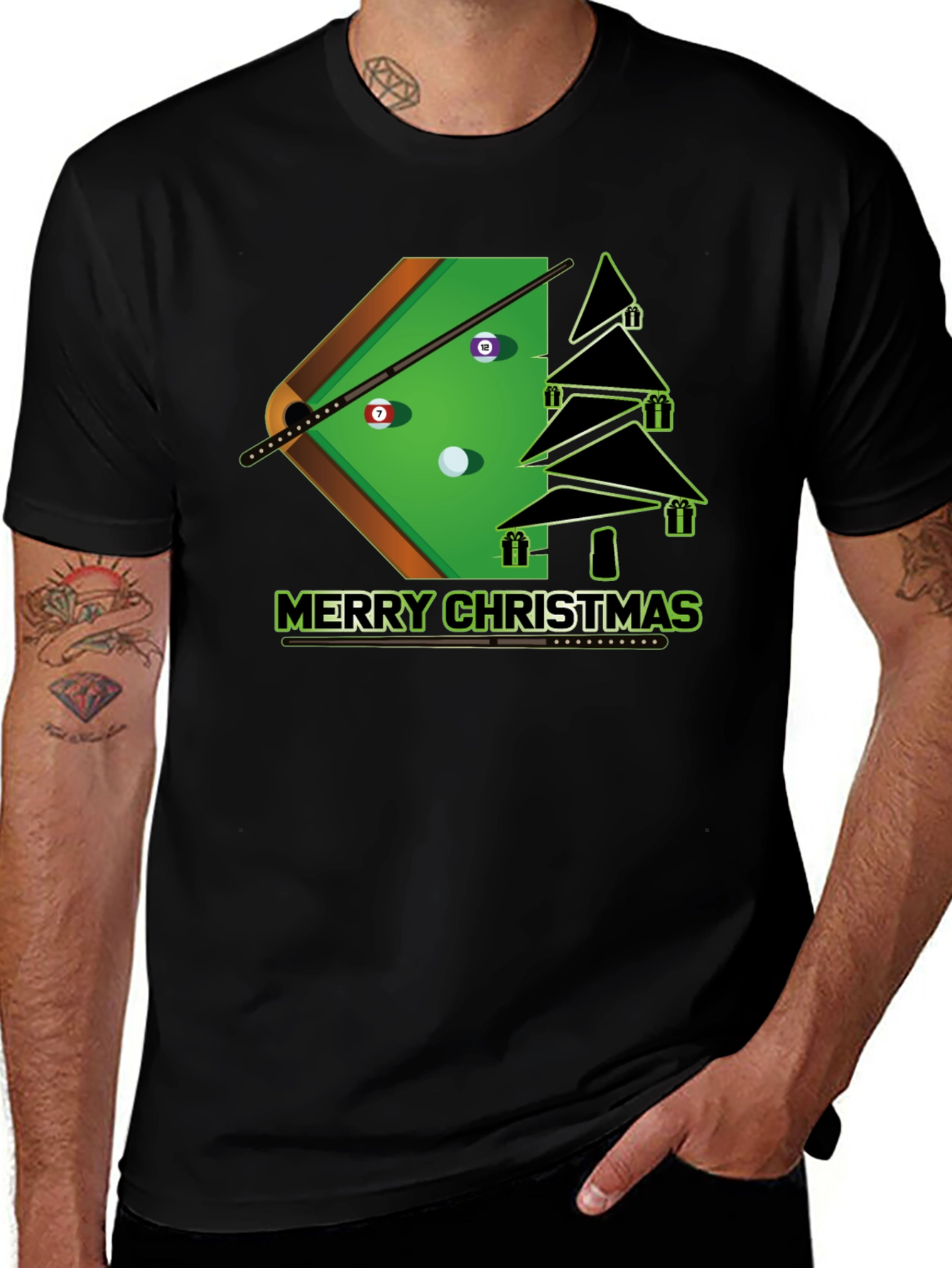 Merry Christmas Billiards T-Shirt
