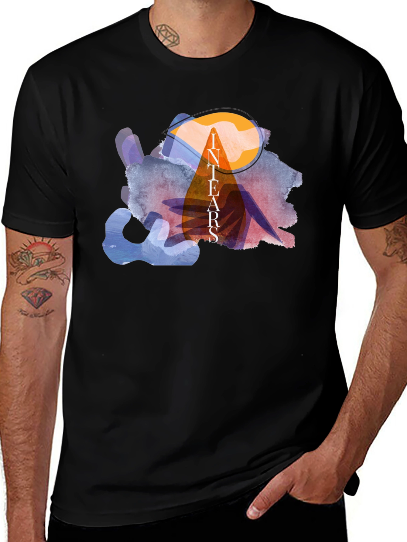 Variant 15 of Abstract Watercolor Graphic Tee - Modern Art Shirt