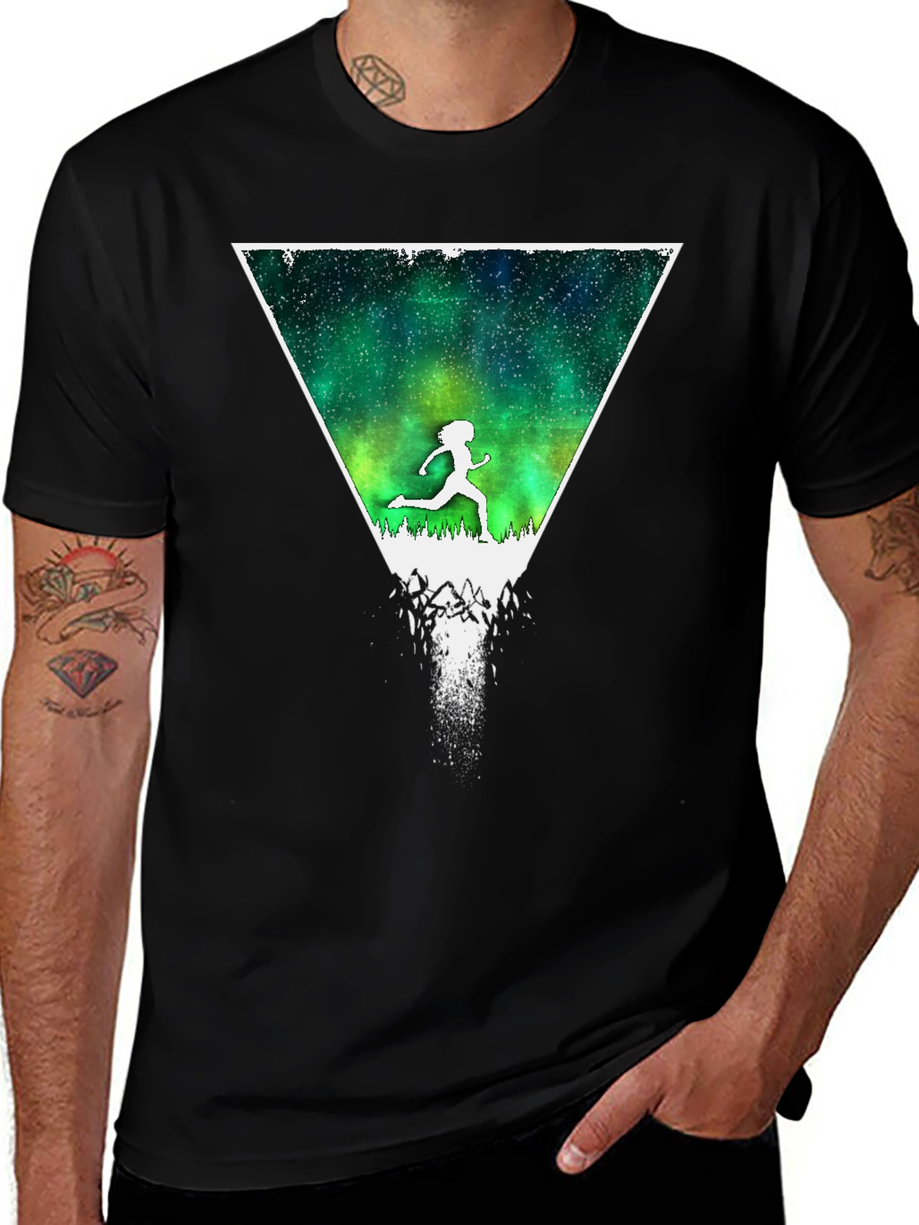 Variant 28 of Northern Lights Runner Graphic T-Shirt