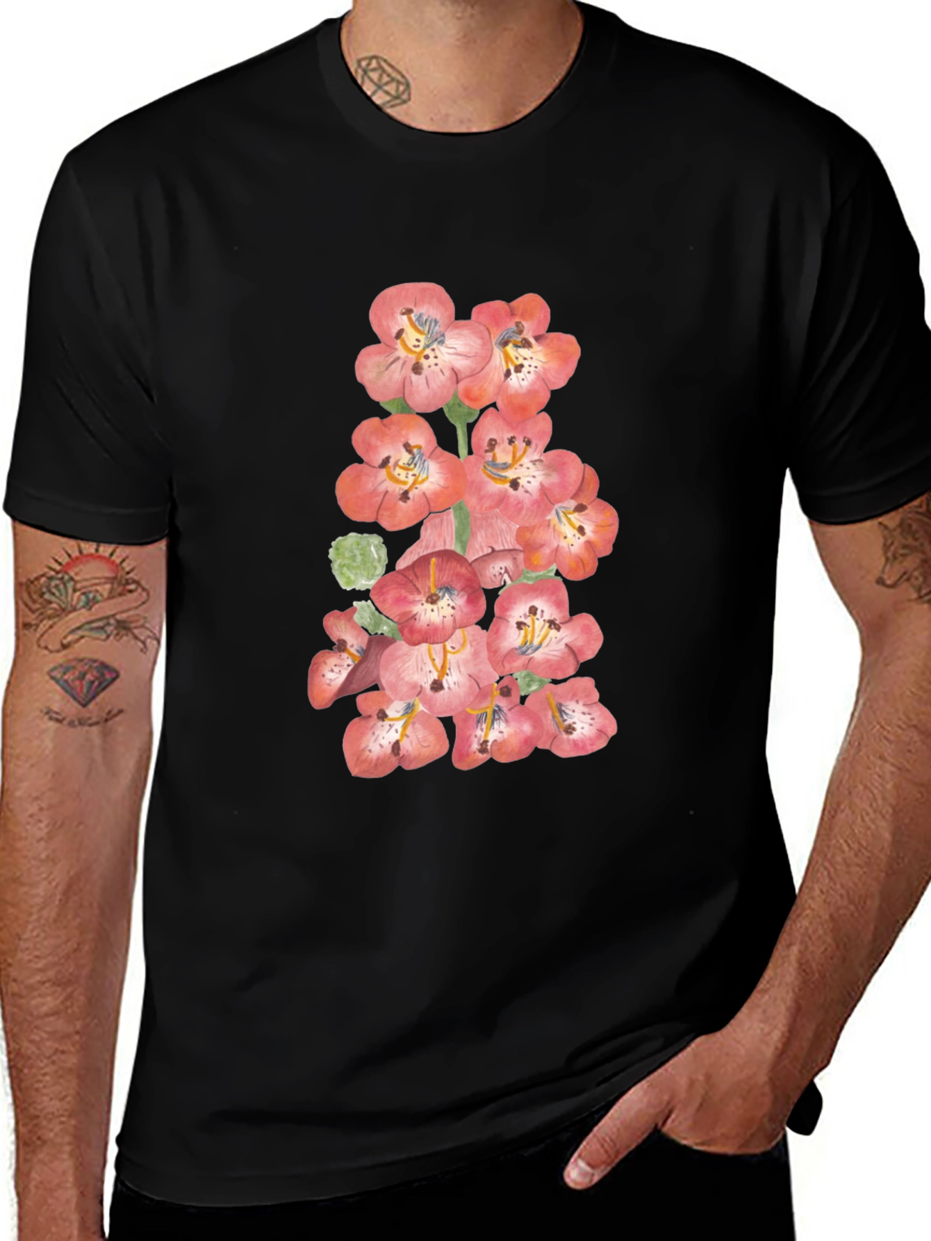 Variant 24 of Floral Print Crew Neck T-Shirt