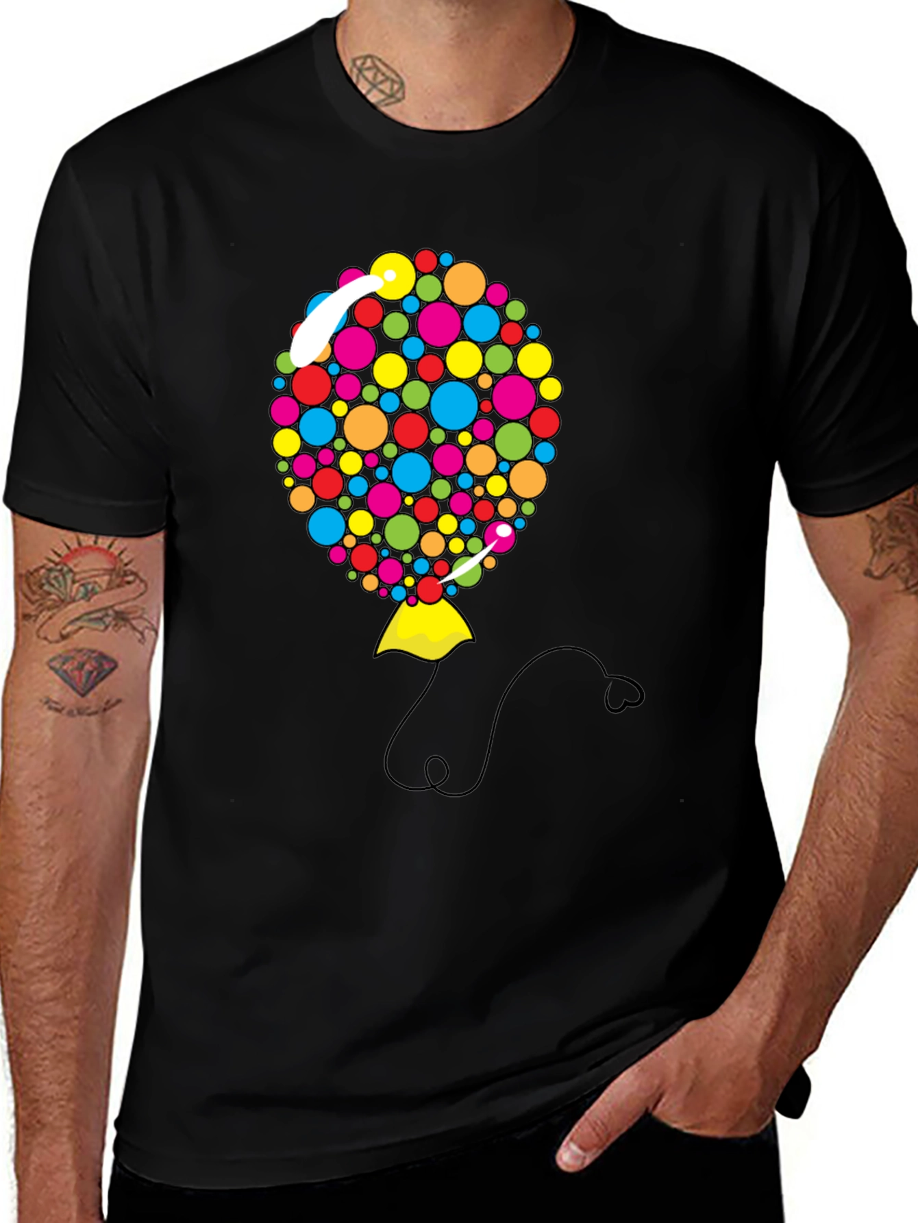 Variant 13 of Colorful Balloon Graphic T-Shirt - Fun & Festive