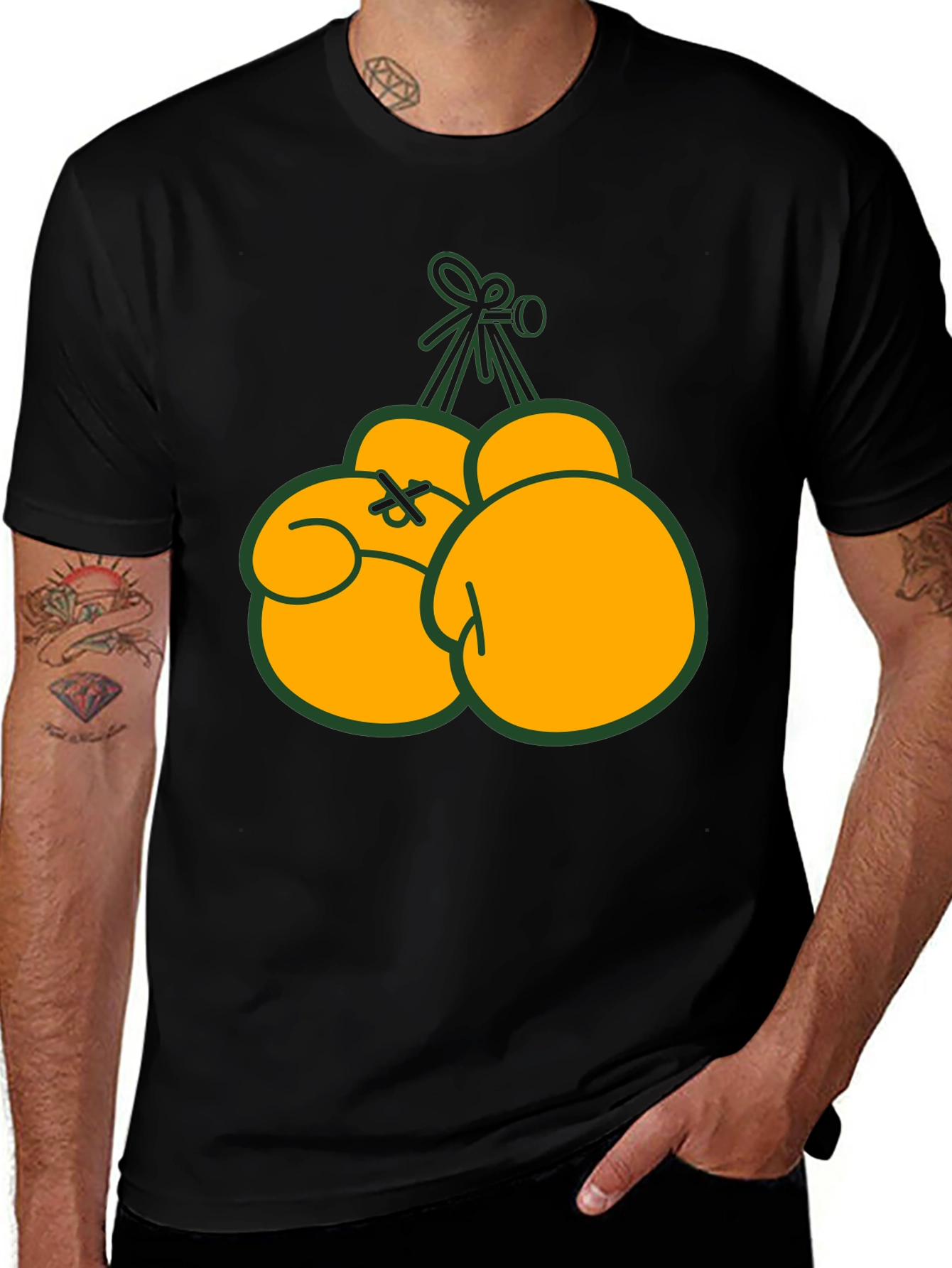 Variant 26 of Boxing Gloves Graphic Tee - Punchy Style!