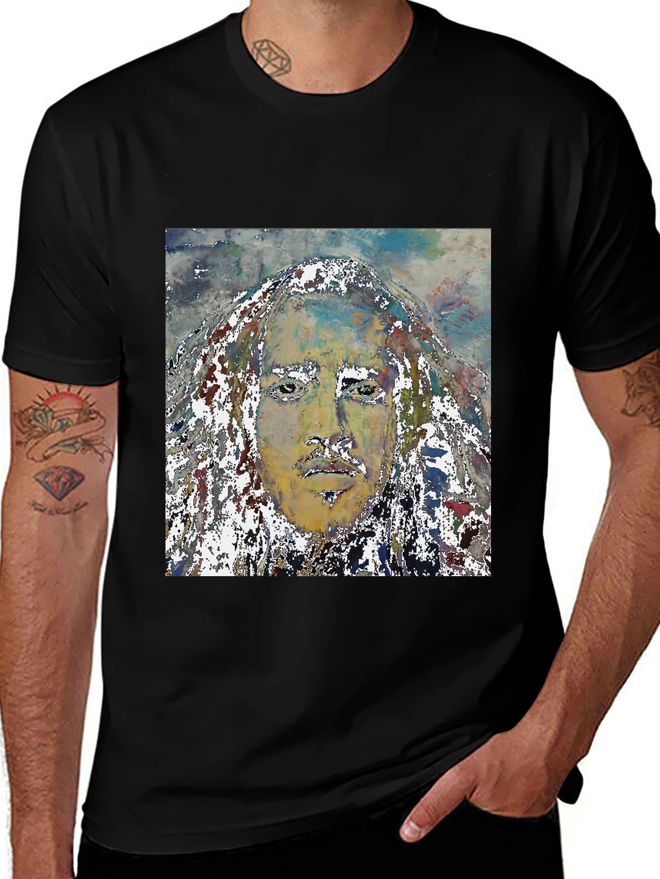 Variant 19 of Abstract Face Graphic T-Shirt