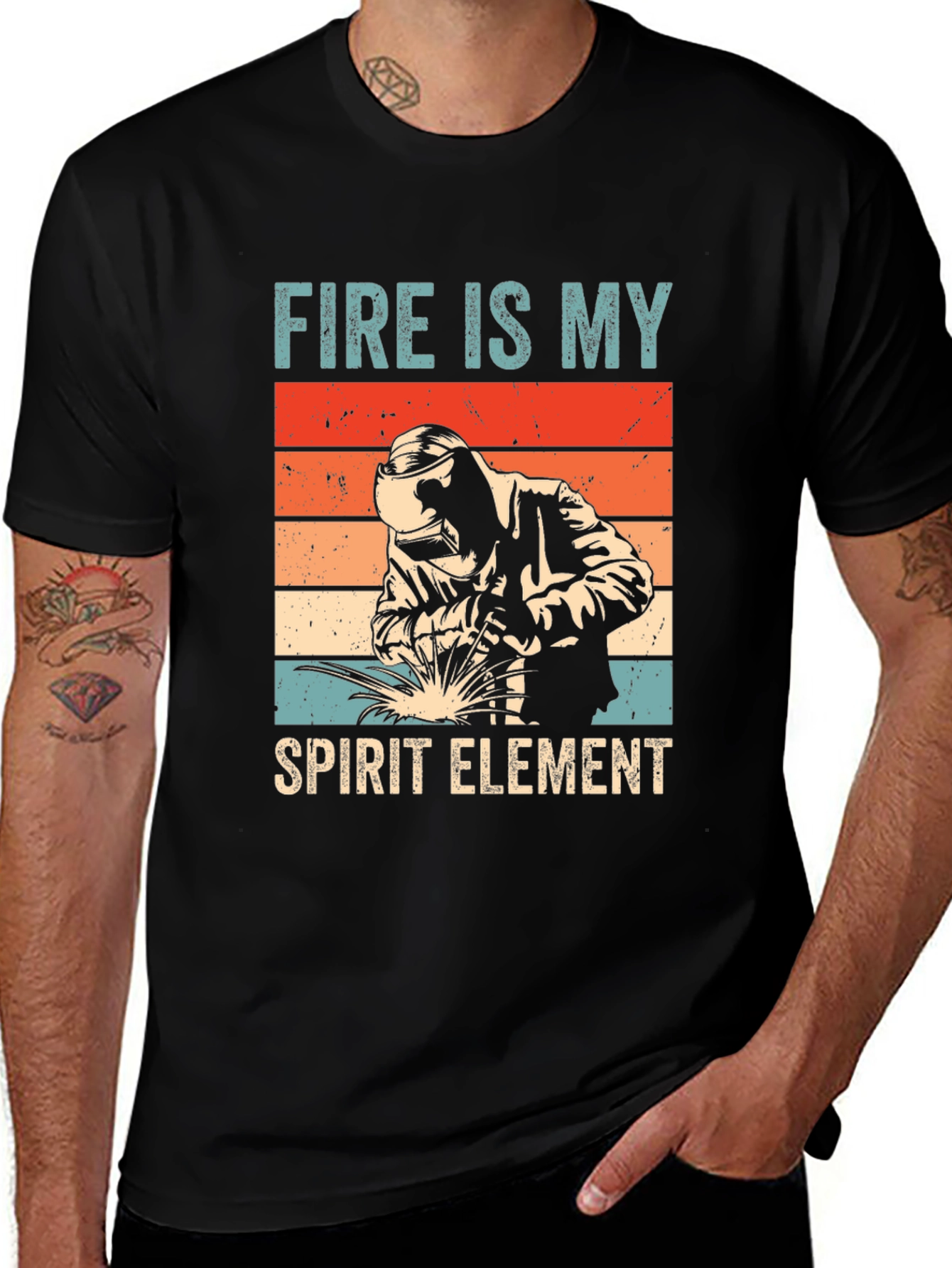 Fire is My Spirit Element Tee - Welder T-Shirt