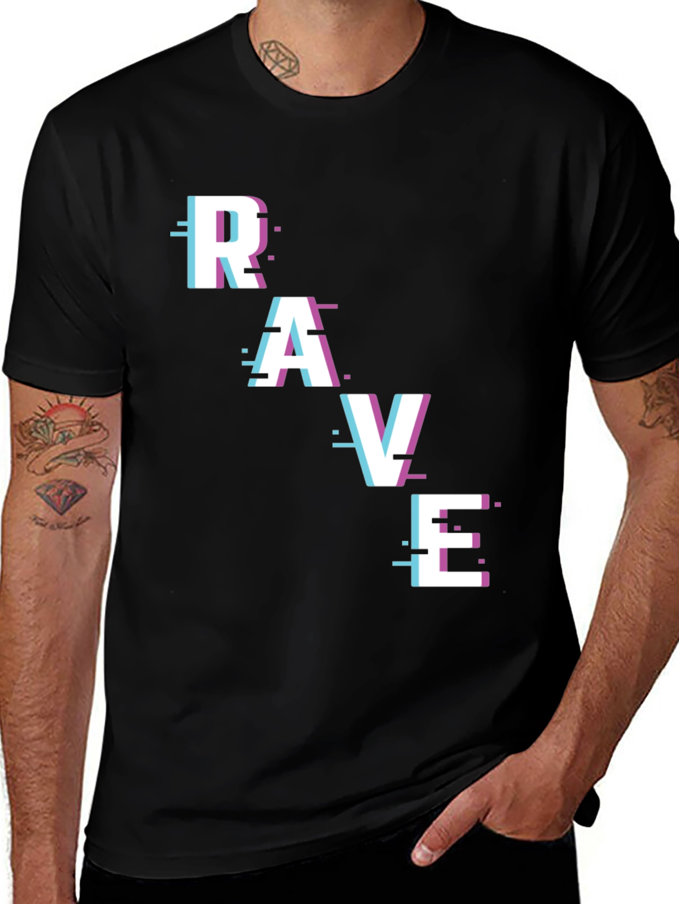 Variant 14 of Rave Glitch T-Shirt - EDM Festival Style