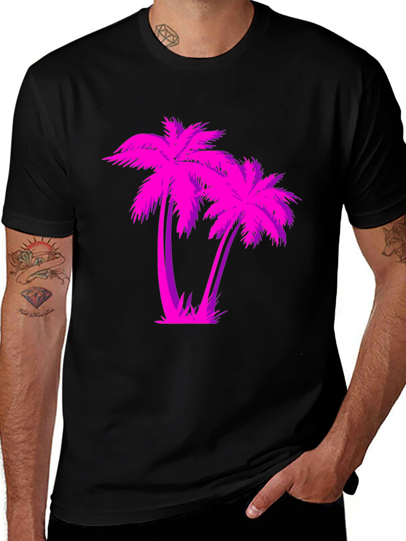 Variant 15 of Retro Palm Tree Graphic T-Shirt