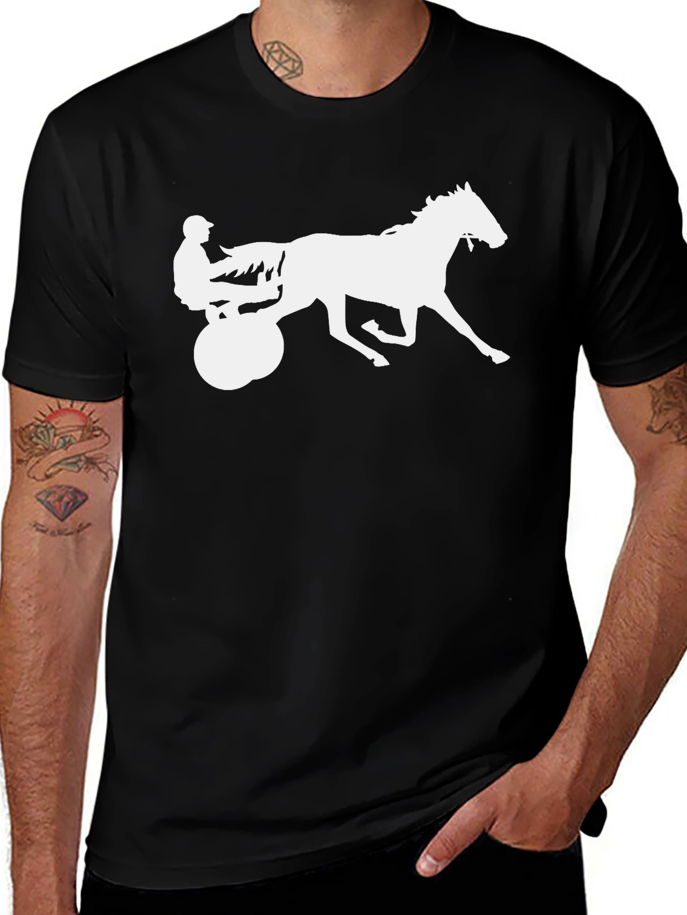 Variant 16 of Horse Racing Silhouette Graphic Tee