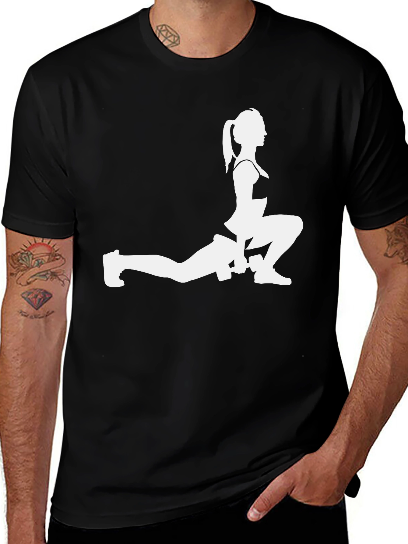 Variant 23 of Fitness Woman Silhouette T-Shirt
