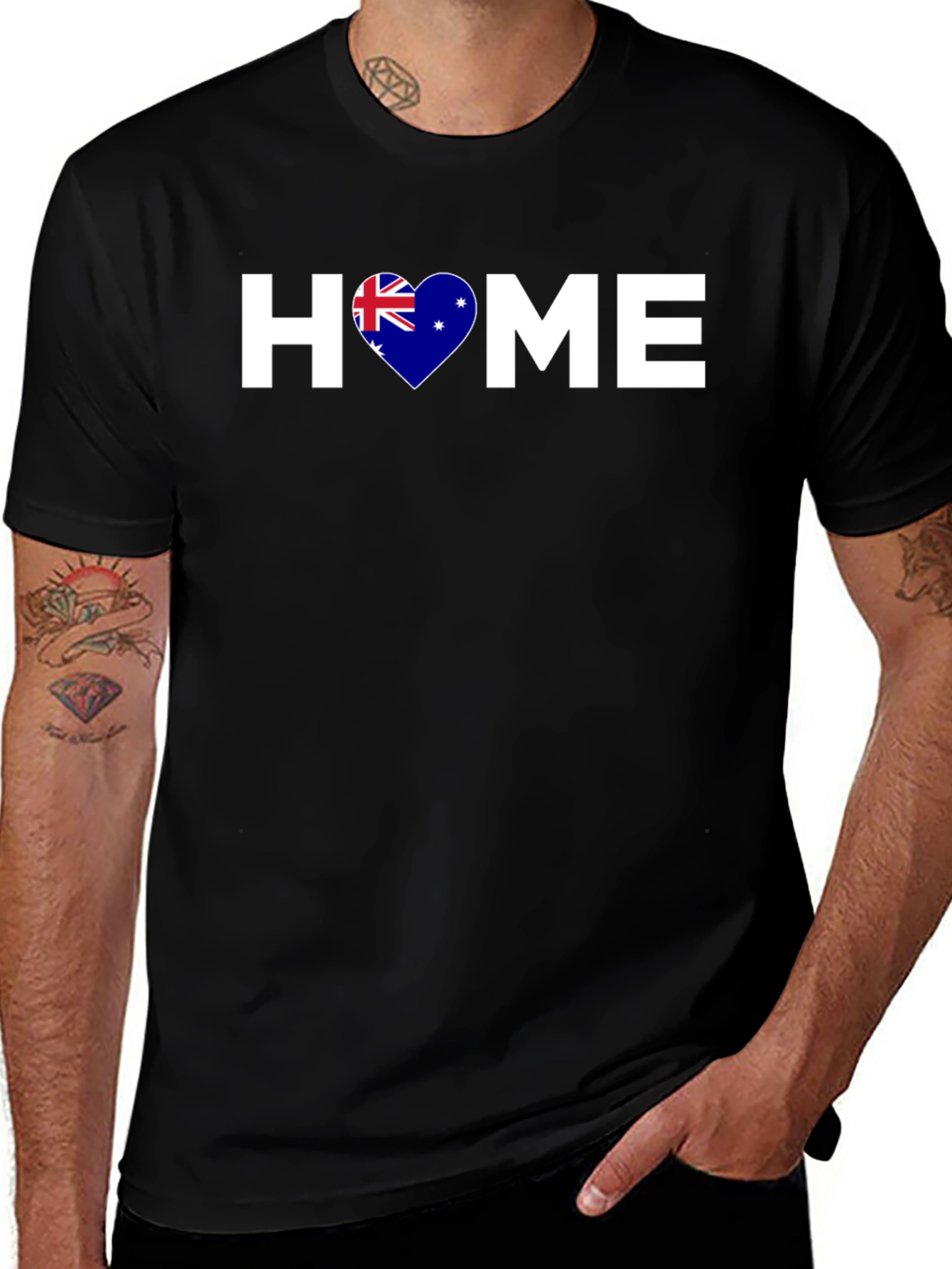 Australian Home T-Shirt - Flag Heart